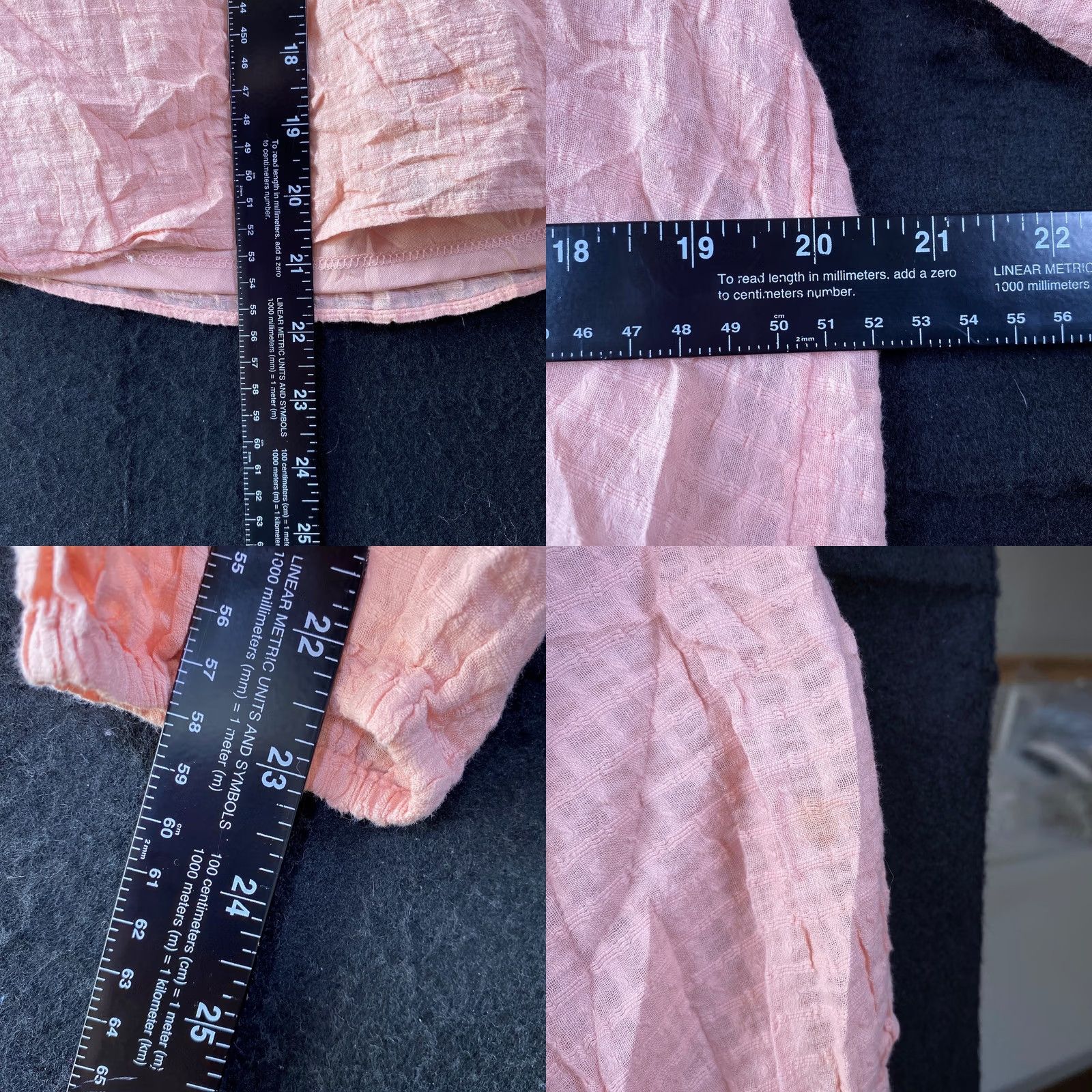Lauren Conrad Lauren Conrad Blouse Womens Blush Pink Checkered Lined Long Sleeve Boho Casual Workwear Shirt L Size L / US 10 / IT 46 - 8 Thumbnail