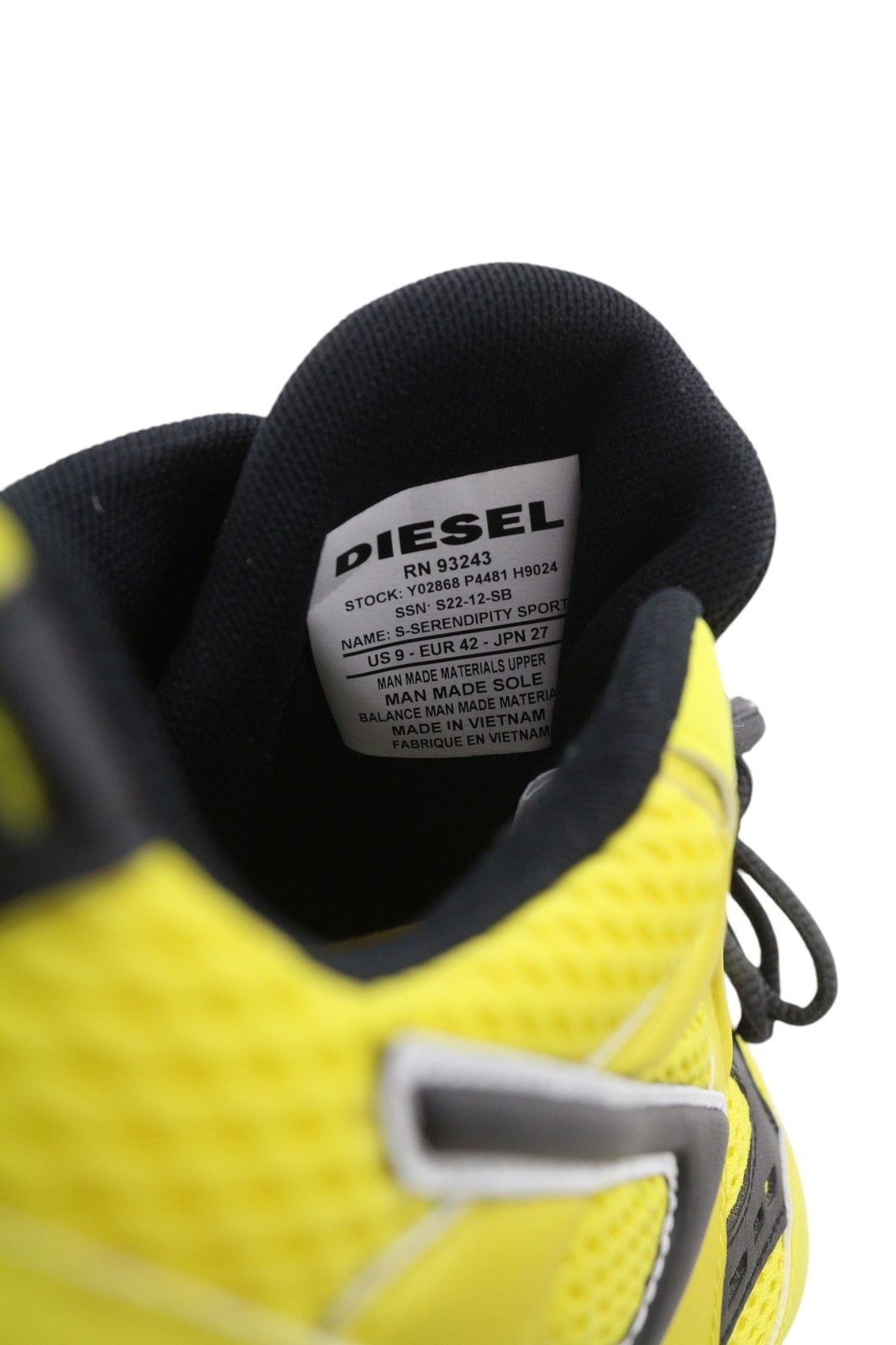 Diesel S-Serendipity Sport Men Sneakers EU42 Yellow Lace Up 41116 Size US 9 / EU 42 - 11 Thumbnail