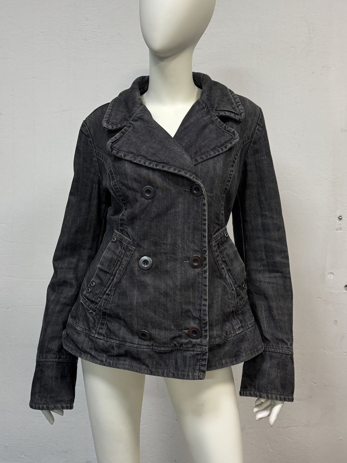 Vintage Vintage y2k Denim Coat Size L / US 10 / IT 46 - 1 Thumbnail