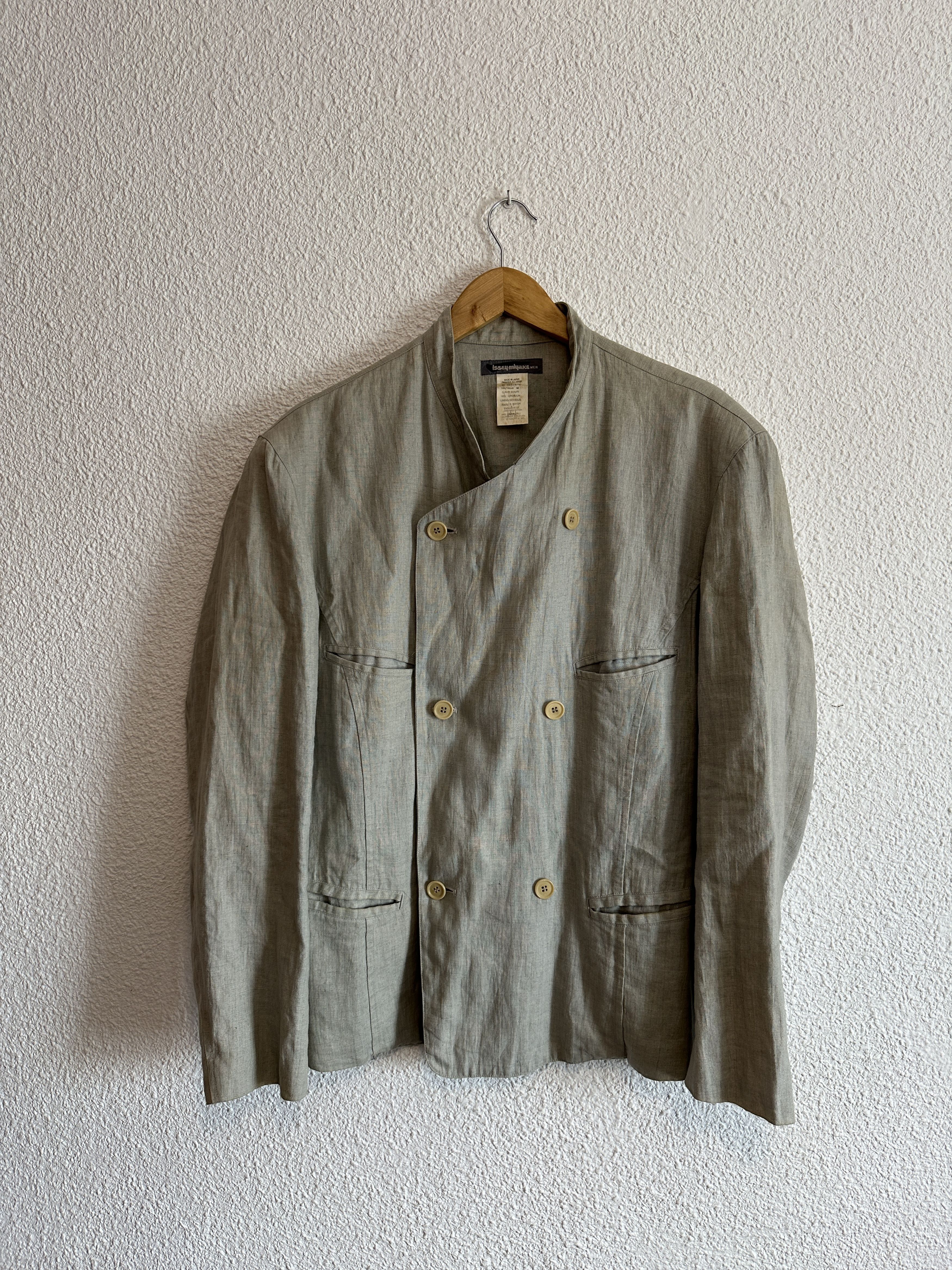 Issey Miyake Issey Miyake men vintage 80s archive linen jacket japan Size US M / EU 48-50 / 2 - 3 Thumbnail