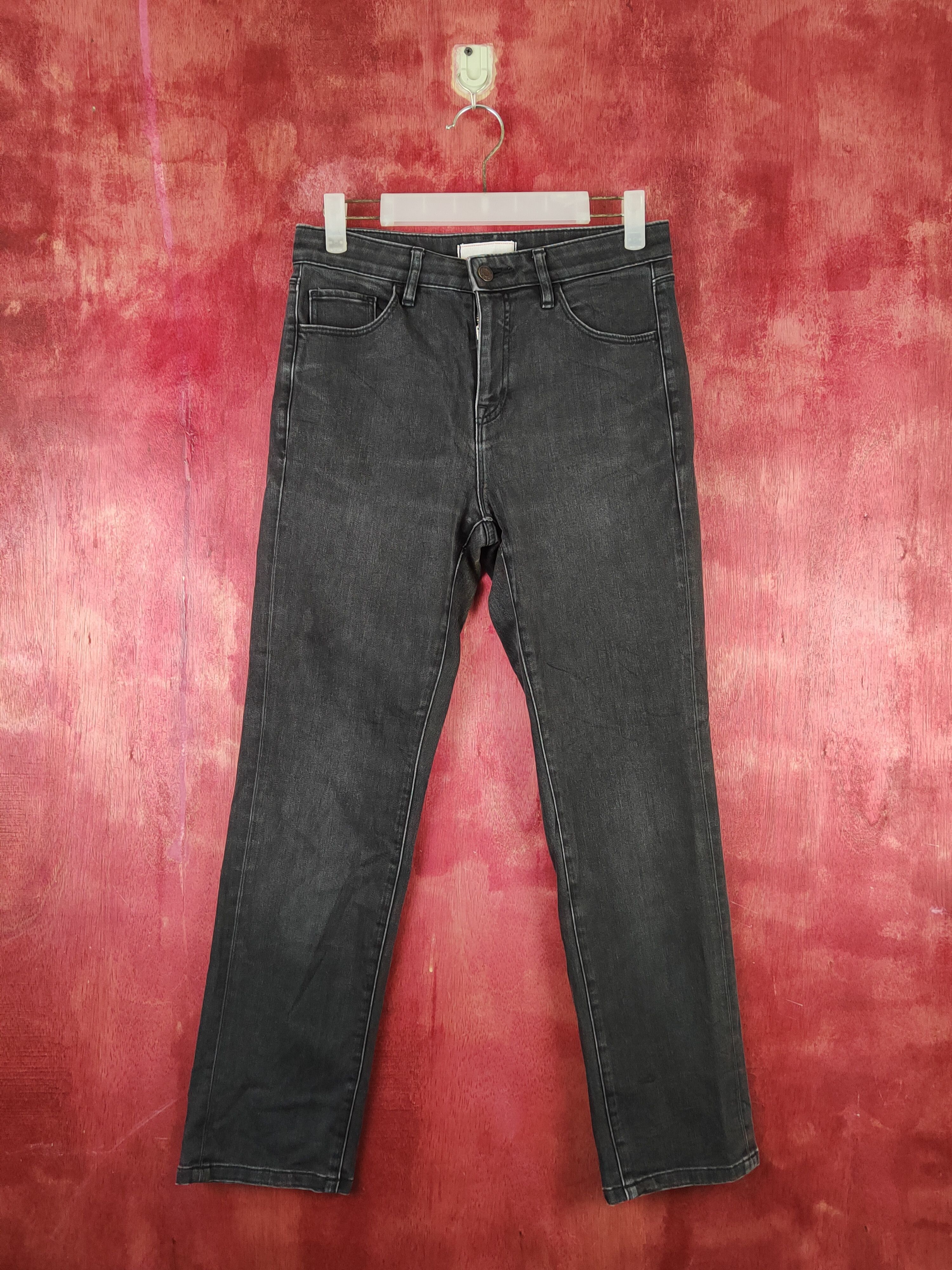 Japanese Brand Uniqlo japan fabric by kaihara Black Jeans #S1780 Size US 26 / EU 42 - 1 Thumbnail