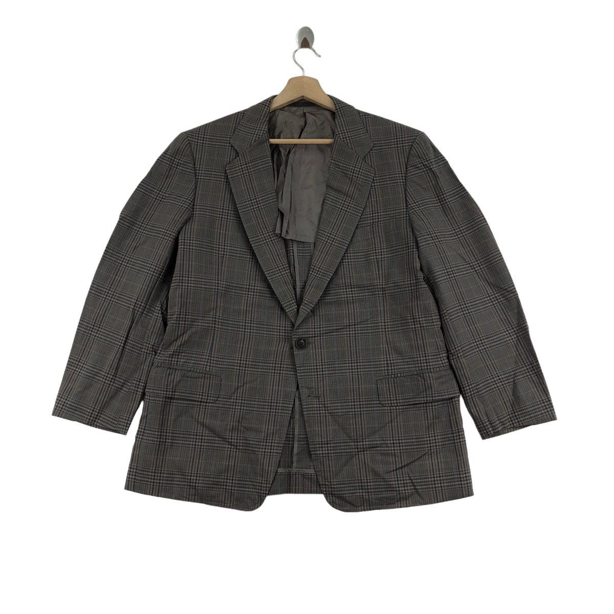 image of 90's Burberrys’ Blazer Novacheck in Grey, Men's (Size 44R)