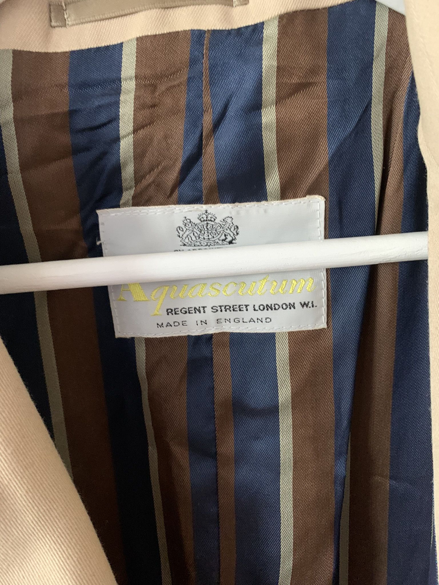 Aquascutum Aquascutum Men's Vintage Beige Trench Coat Aqua5 Size: 42 Size US L / EU 52-54 / 3 - 4 Thumbnail