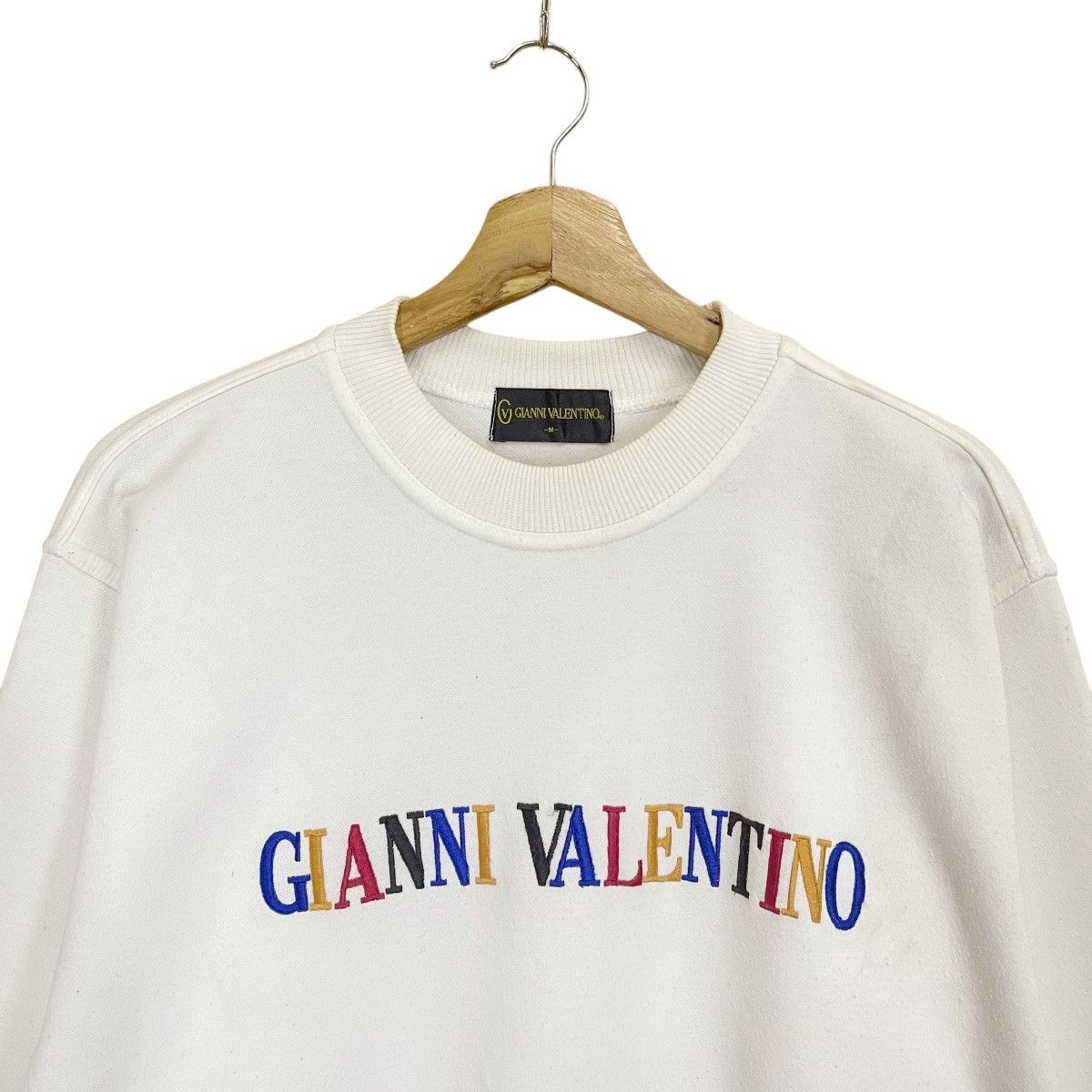 Designer Gianni Valentino Multicolour Spellout Crewneck Sweatshirt Size US M / EU 48-50 / 2 - 4 Thumbnail
