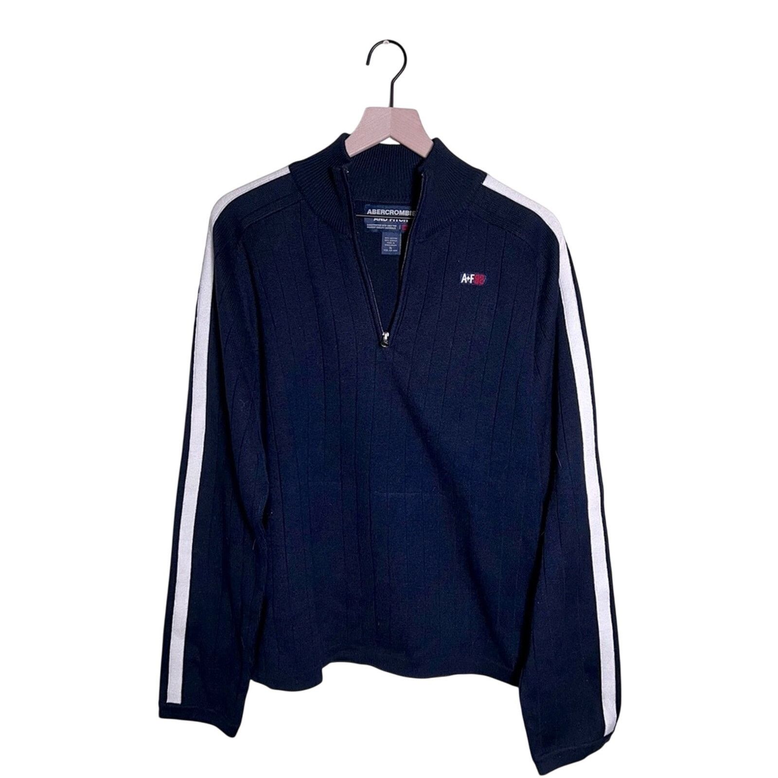 Abercrombie & Fitch NWOT VNTG ABERCROMBIE mens knit quarter zip 90s Y2K XL Size US XL / EU 56 / 4 - 1 Thumbnail