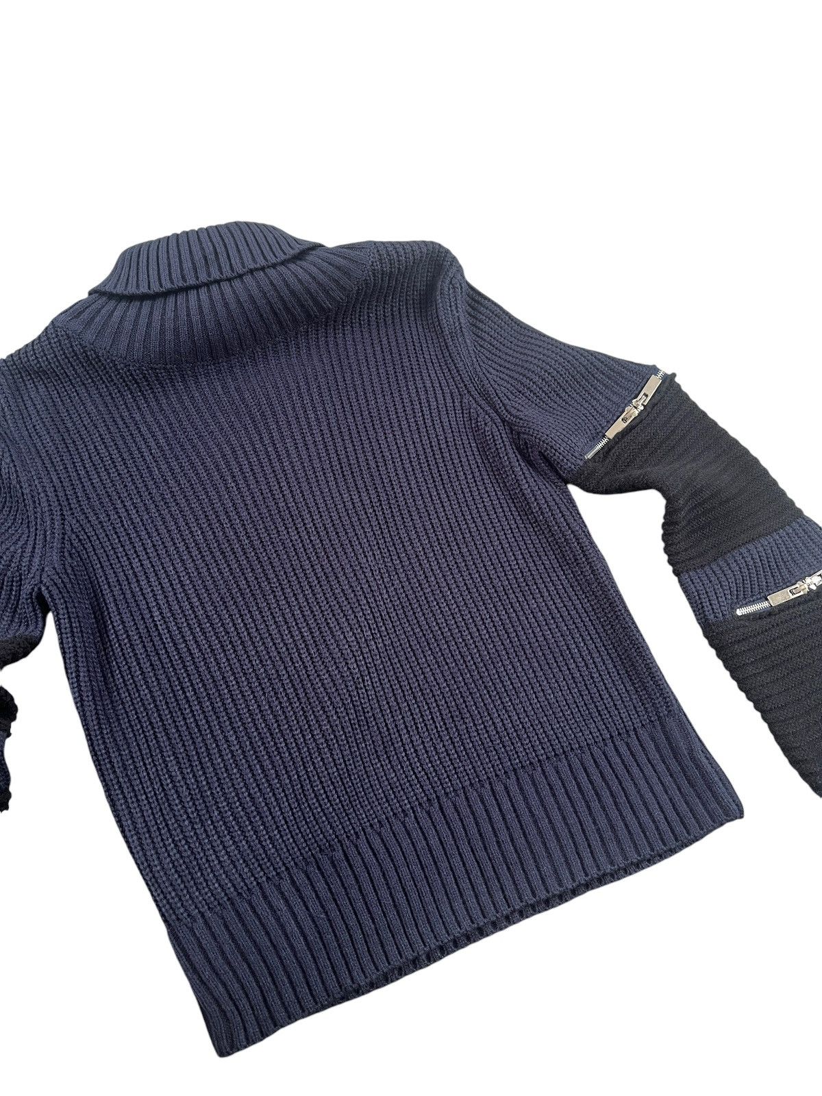 Japanese Brand Rimi & Co 🇯🇵 Cropped Zipper Oversleeve Knit Sweater Size US M / EU 48-50 / 2 - 4 Thumbnail