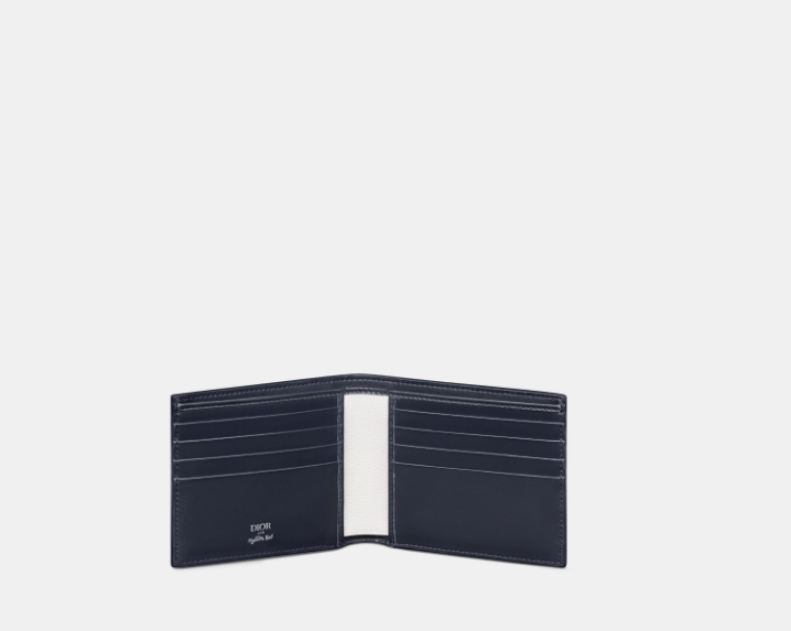 Dior o1w1db10825 Size : OS / 2ESBH0 Bifold Wallet in Navy Blue Size ONE SIZE - 3 Thumbnail