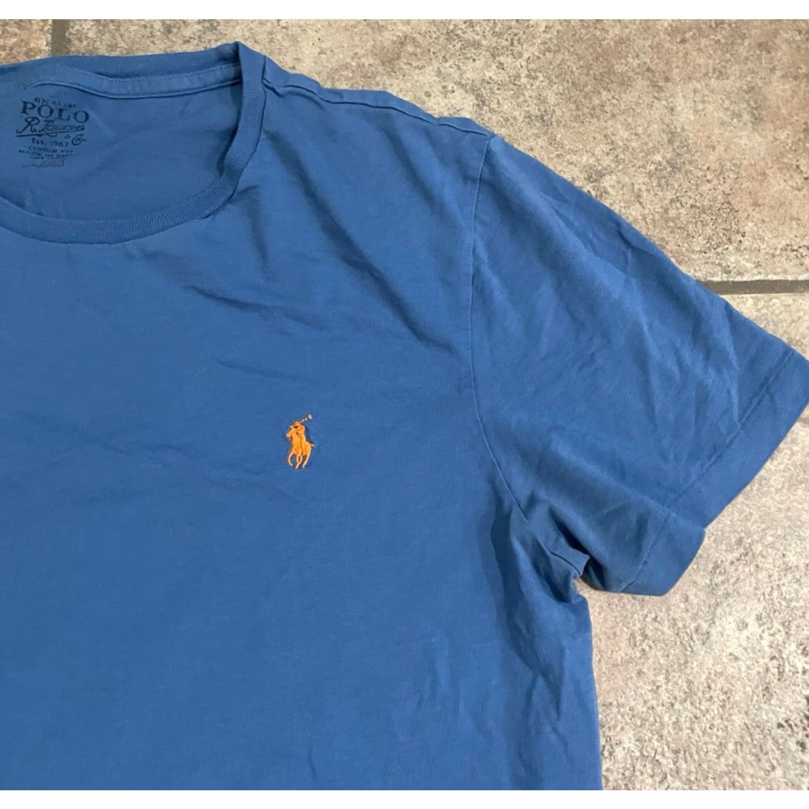 Polo Ralph Lauren Polo Ralph Lauren single stitch 100% cotton blue Tee Mens Size L Size US L / EU 52-54 / 3 - 2 Thumbnail