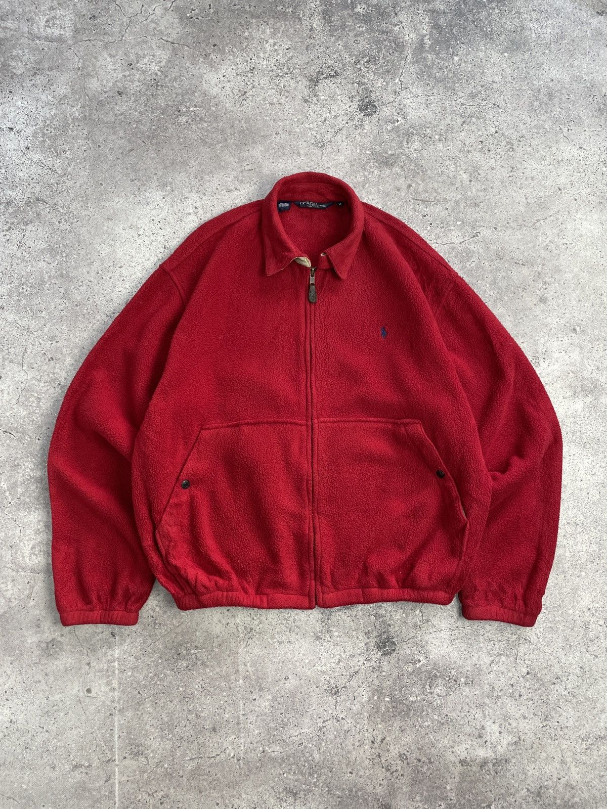 Vintage Polo Ralph Lauren Teddy Fleece Bombers Jacket 90s