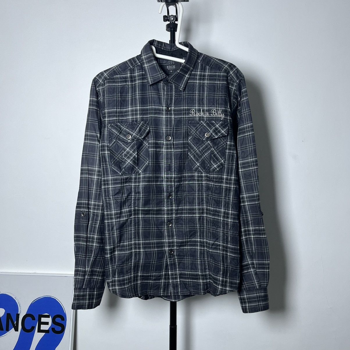 Japanese Brand Vintage Edge Plaid Flannel Made In Japan Button Up Shirt Size US M / EU 48-50 / 2 - 1 Thumbnail