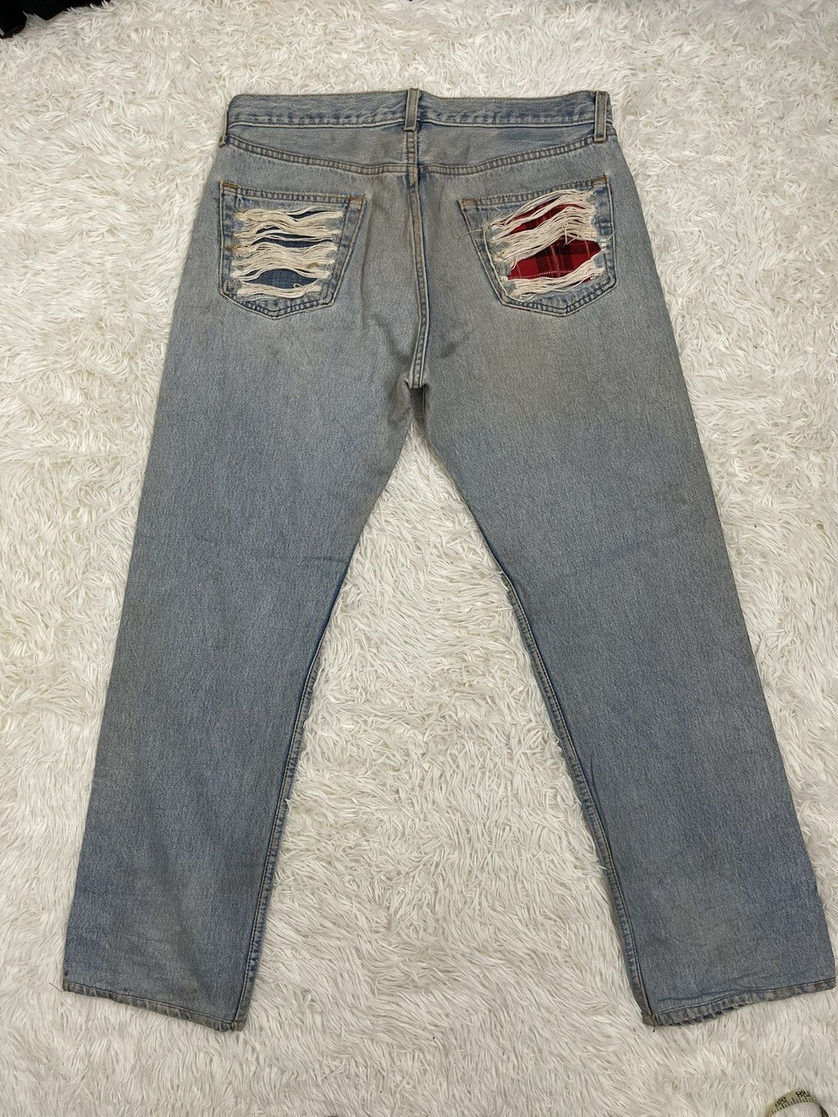 Levi's Custom distressed jeans Fashion Style Size US 35 - 8 Thumbnail