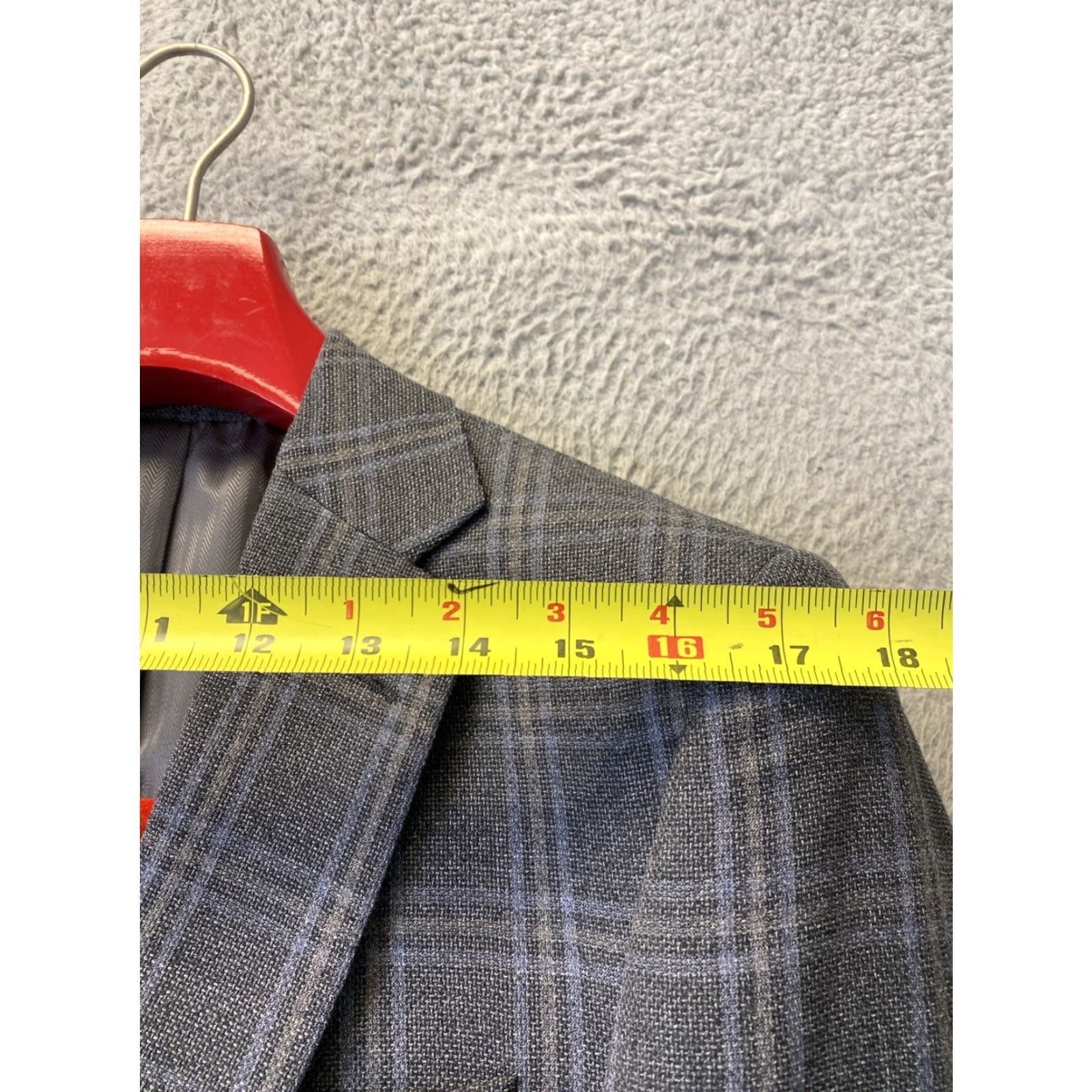 Joseph Abboud Joseph Abboud Made In Mexico 38R Tweed Sport Jacket Blazer Gray Plaid 140-37 Size 38R - 5 Thumbnail