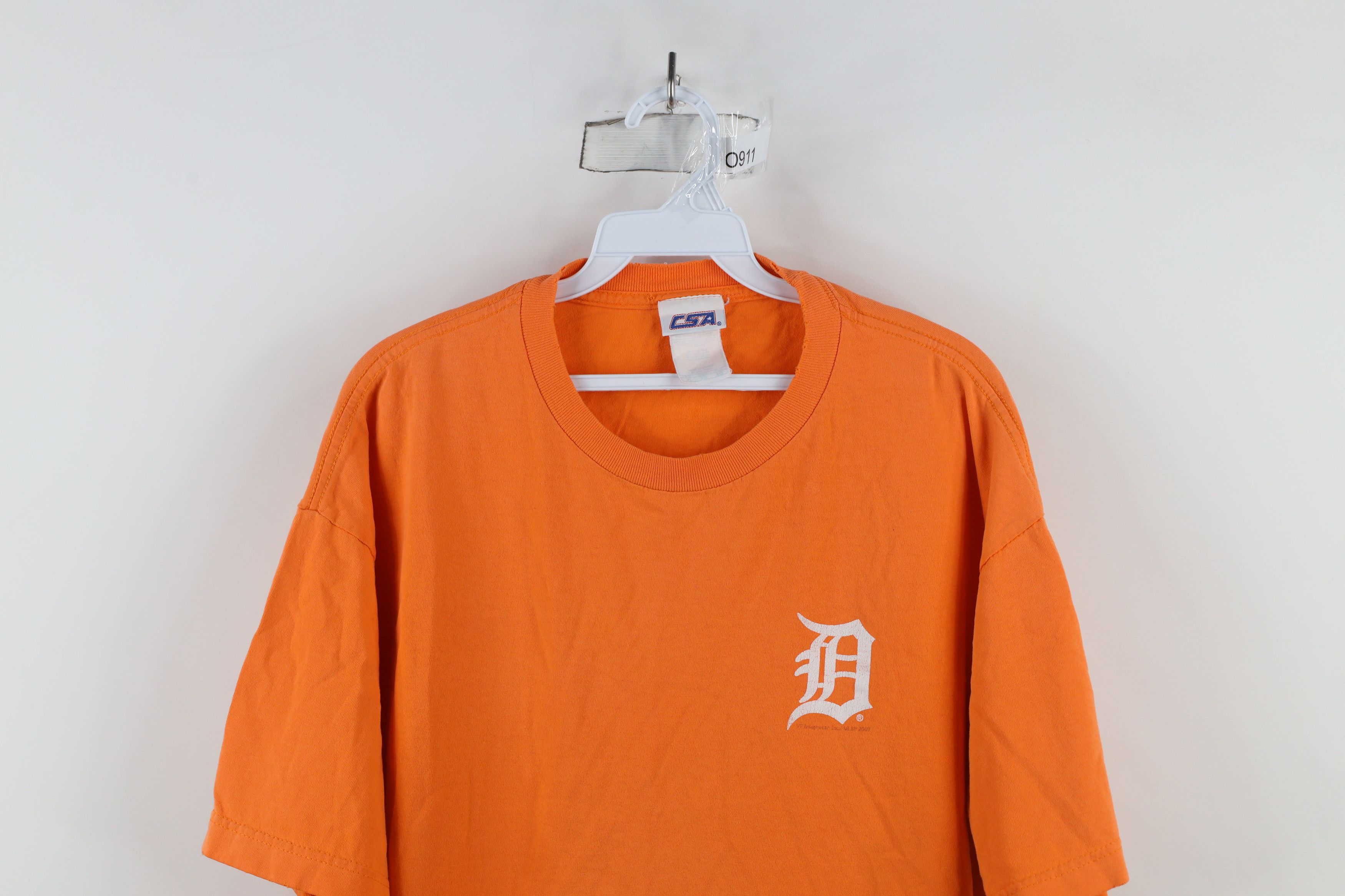 Vintage Vintage Y2K English D Detroit Tigers Baseball T-Shirt Orange Size US XL / EU 56 / 4 - 2 Thumbnail