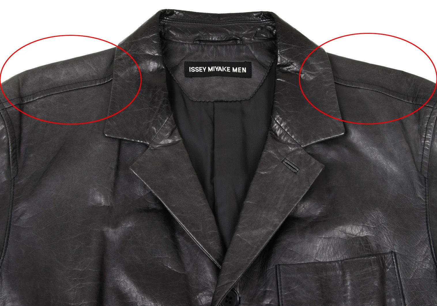 Issey Miyake Charcoal Cow Leather Tailored Jacket Size M Size US M / EU 48-50 / 2 - 2 Thumbnail