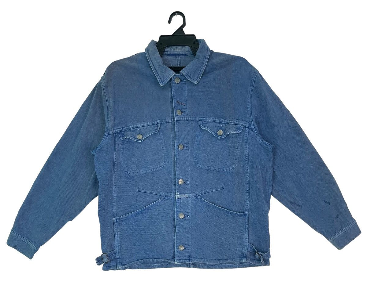 Marithe + Francois Girbaud × Vintage Vtg 90s rare MFG blue denim workwear jacket Size US M / EU 48-50 / 2 - 1 Thumbnail