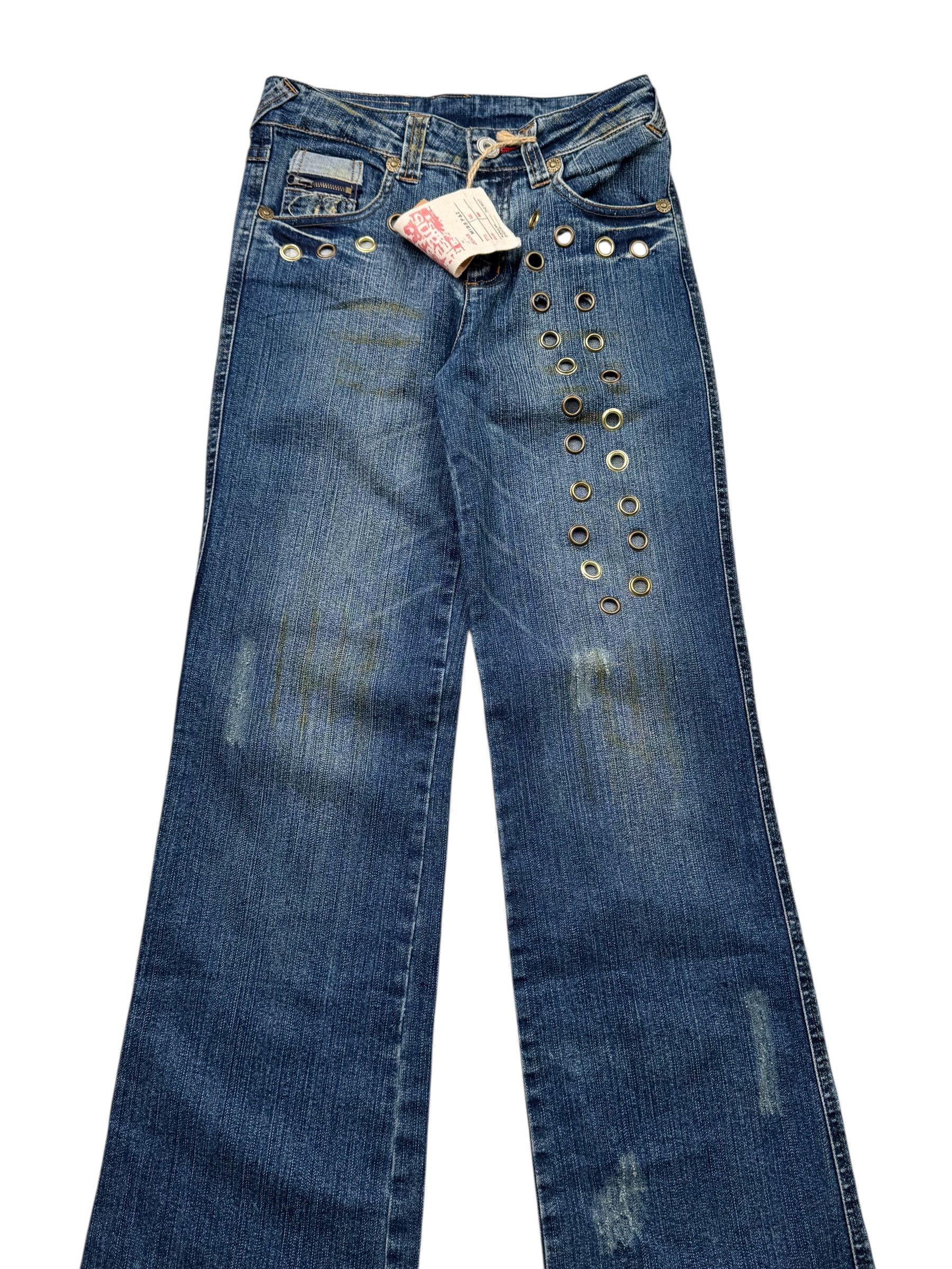 Japanese Brand Vintage Light Flare Jeans W424(V9) Size 25" / US 0 / IT 36 - 2 Thumbnail