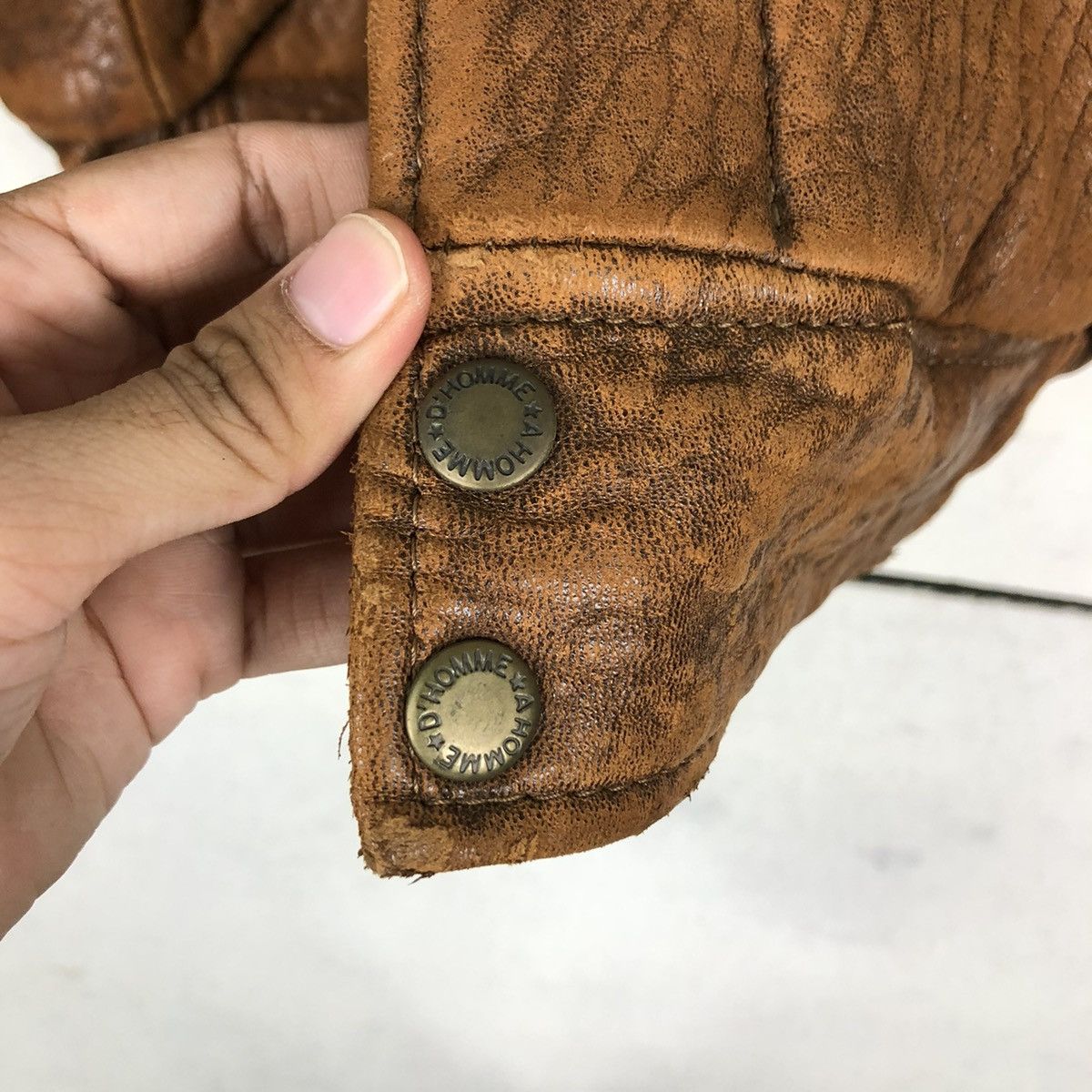 Vintage 📌VINTAGE FLY LEATHER JACKET D’HOMME A HOMME JAPAN MADE Size US M / EU 48-50 / 2 - 16 Thumbnail