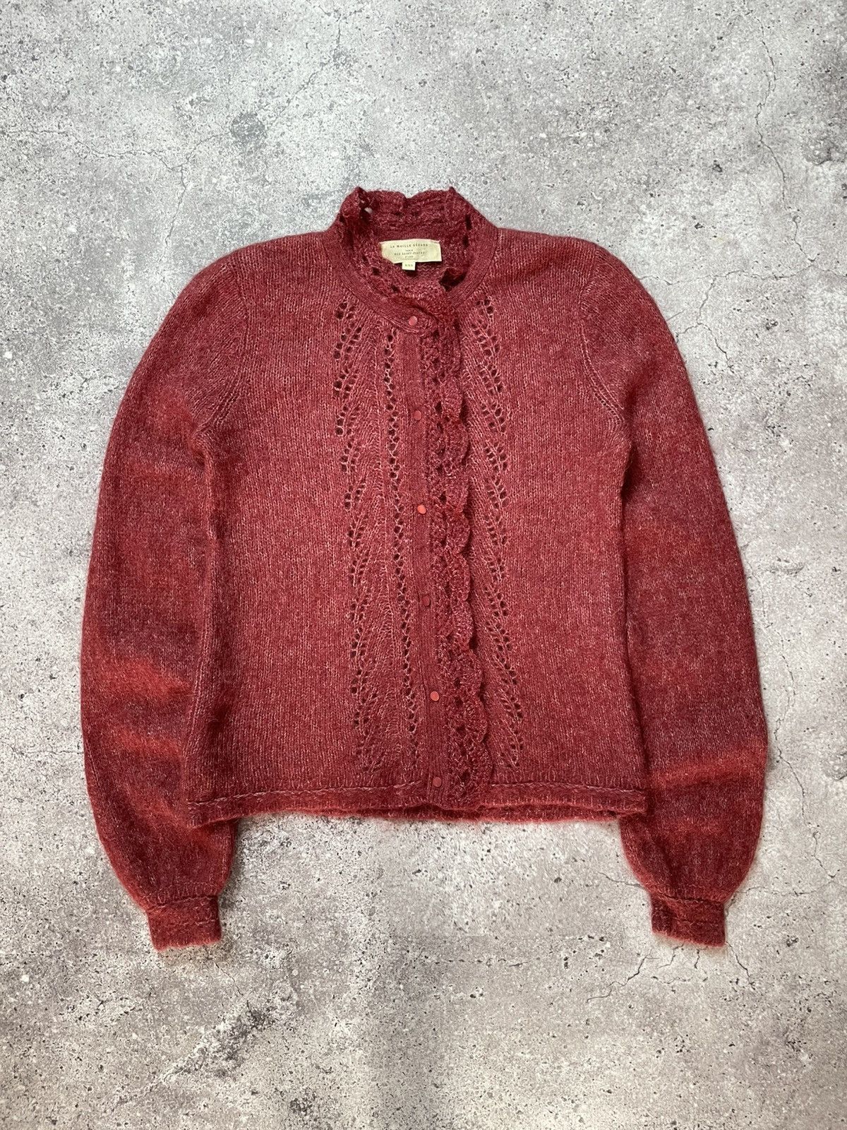 Sezane LA MAILLE SEZANE Angelo Cardigan Sweater Mohair Wool Preppy Size XXS / US 00 / IT 34 - 2 Thumbnail