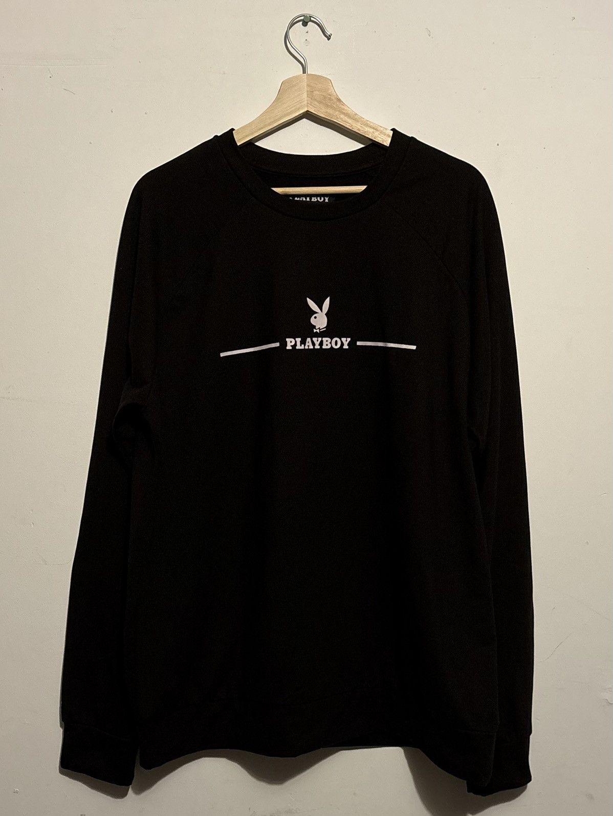 Playboy Playboy Bunny Hefner Long Sleeve Black Sweatshirt Size Large Size US L / EU 52-54 / 3 - 1 Thumbnail