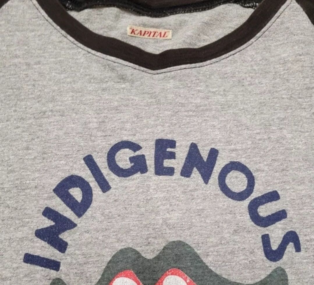 Kapital KAPITAL " Indigenous Kiss " Raglan Shirt Sz L / Sz 3 Japan Size US L / EU 52-54 / 3 - 3 Thumbnail