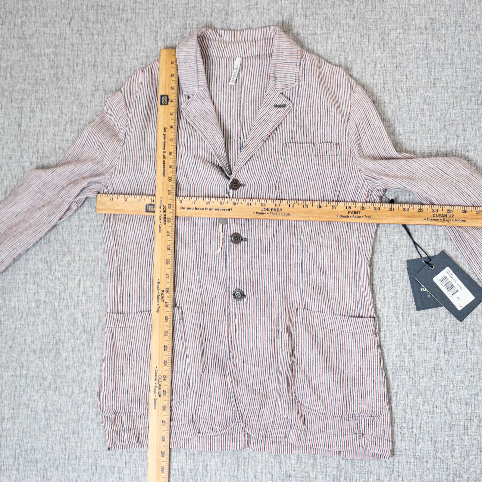 C.P. Company CP COMPANY Linen Unstructured Blazer Jacket Red Blue 50 Size 40L - 5 Thumbnail