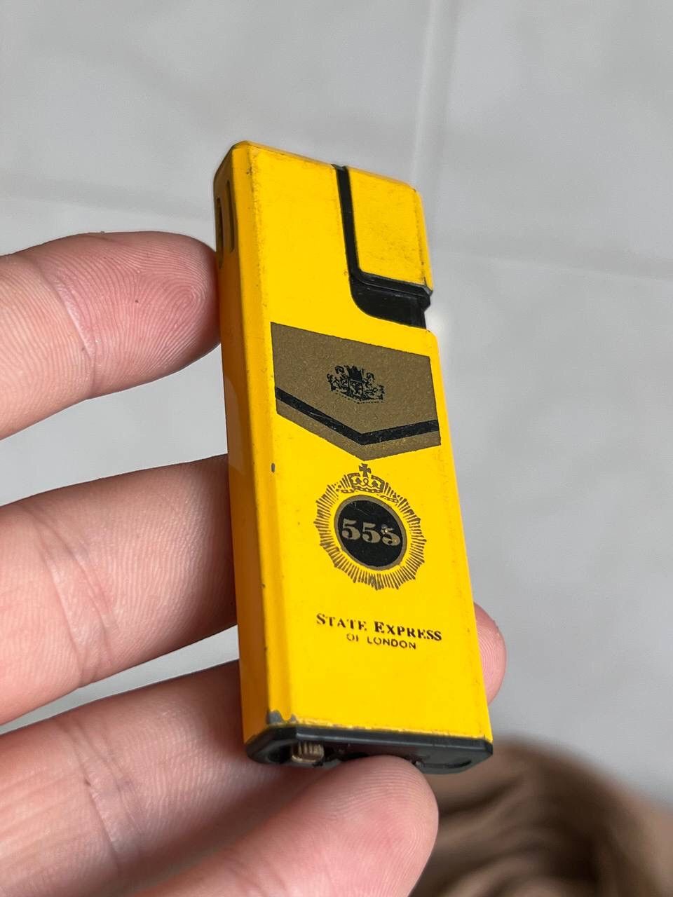 Vintage Y2K ELEGANCE State Express 555 GEOMETRIC METAL LIGHTER 90s Size ONE SIZE - 2 Thumbnail