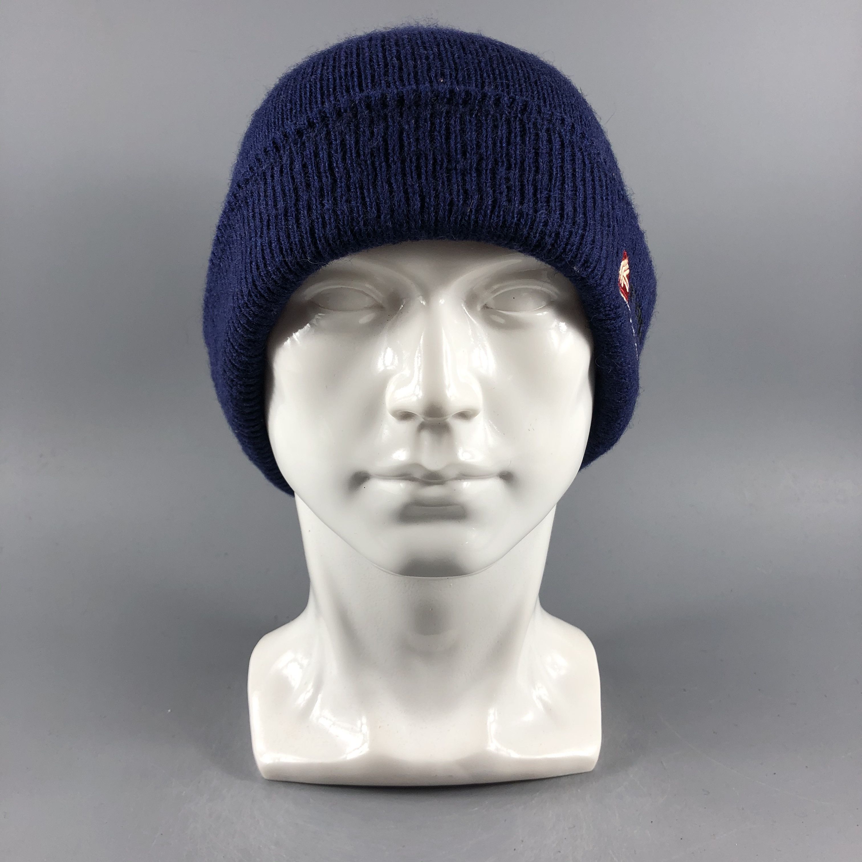 image of Vintage Fablice Basic Beanie Snow Hat Snow Cap -D102 in Blue, Men's