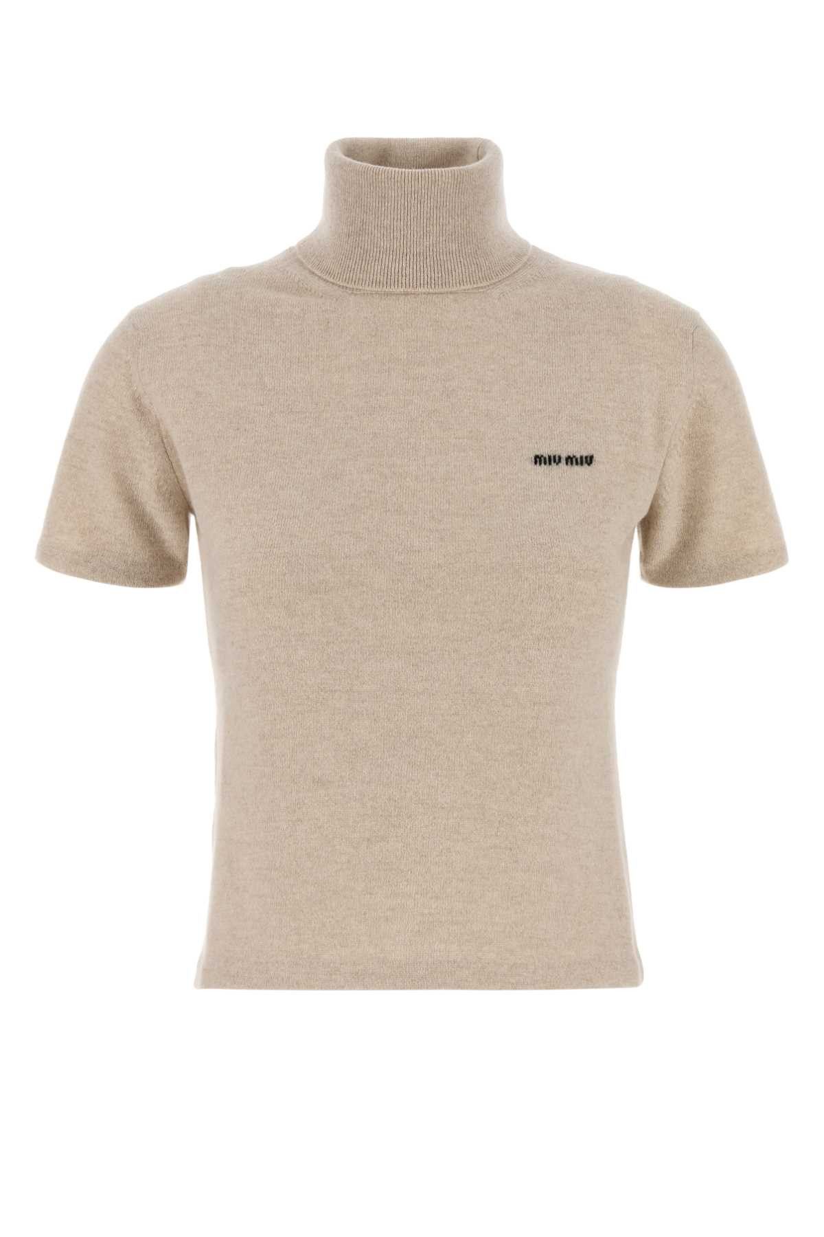 Miu Miu Sand Cashmere Sweater Size M / US 6-8 / IT 42-44 - 1 Thumbnail