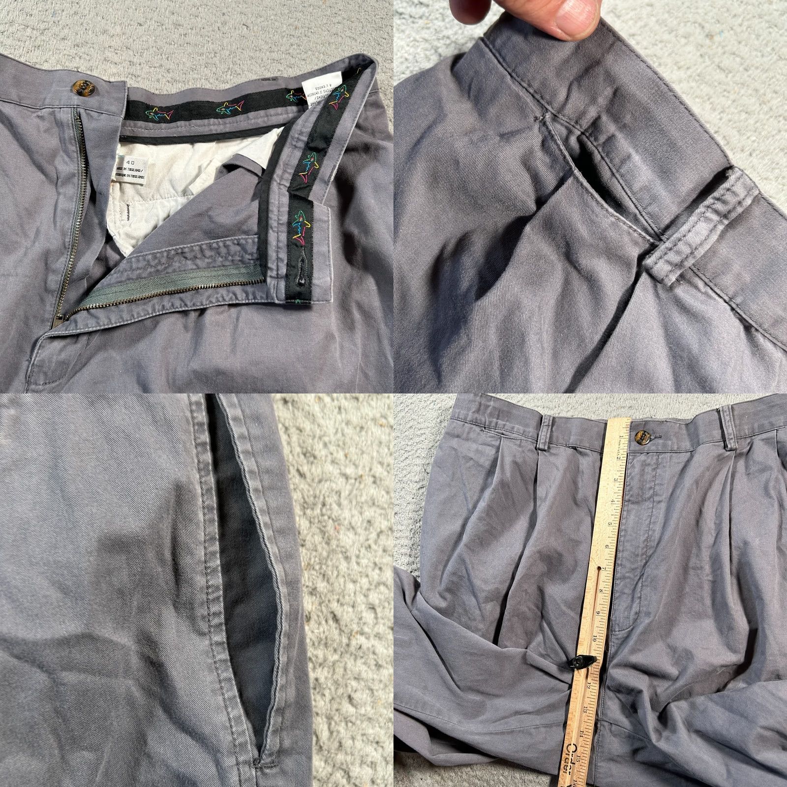 Reebok VINTAGE Reebok Greg Norman Chino Pants Mens 40 Gray Pleated Wide-Leg Size US 40 / EU 56 - 8 Thumbnail