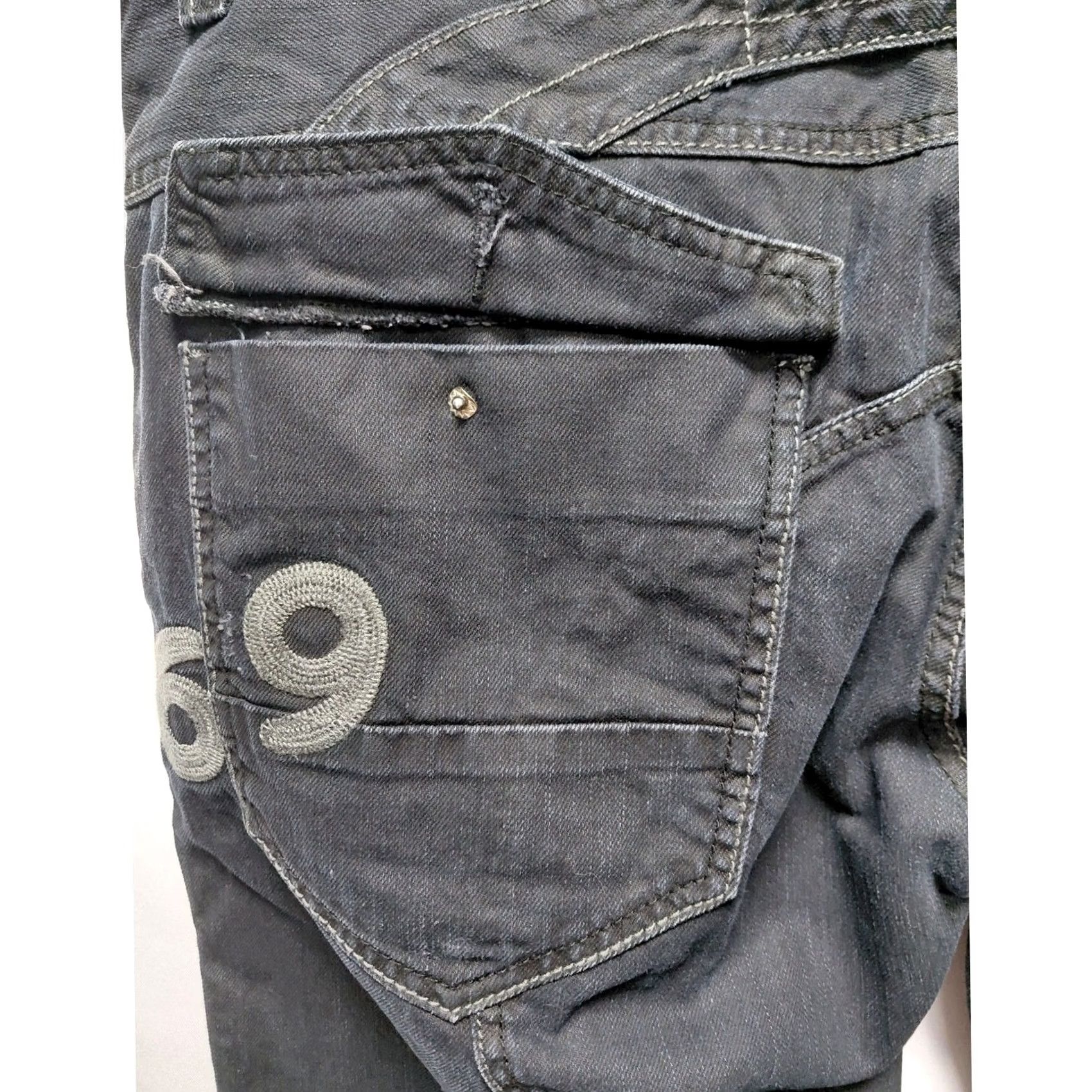Vintage Jaylvis Jeans Black Cotton Pants Solid Denim Size 36 Mens Size US 36 / EU 52 - 4 Thumbnail