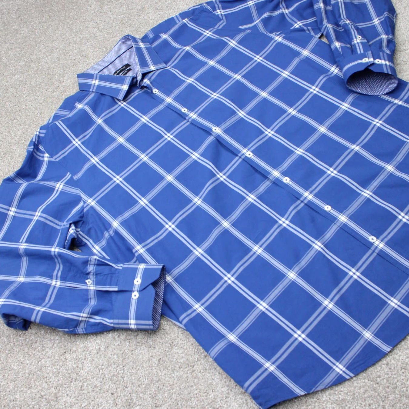 BUGATCHI Bugatchi Uomo Shirt Men 3XL Blue Classic Fit Button-Up Long Sleeve Cotton Shirt Size US XXL / EU 58 / 5 - 7 Thumbnail