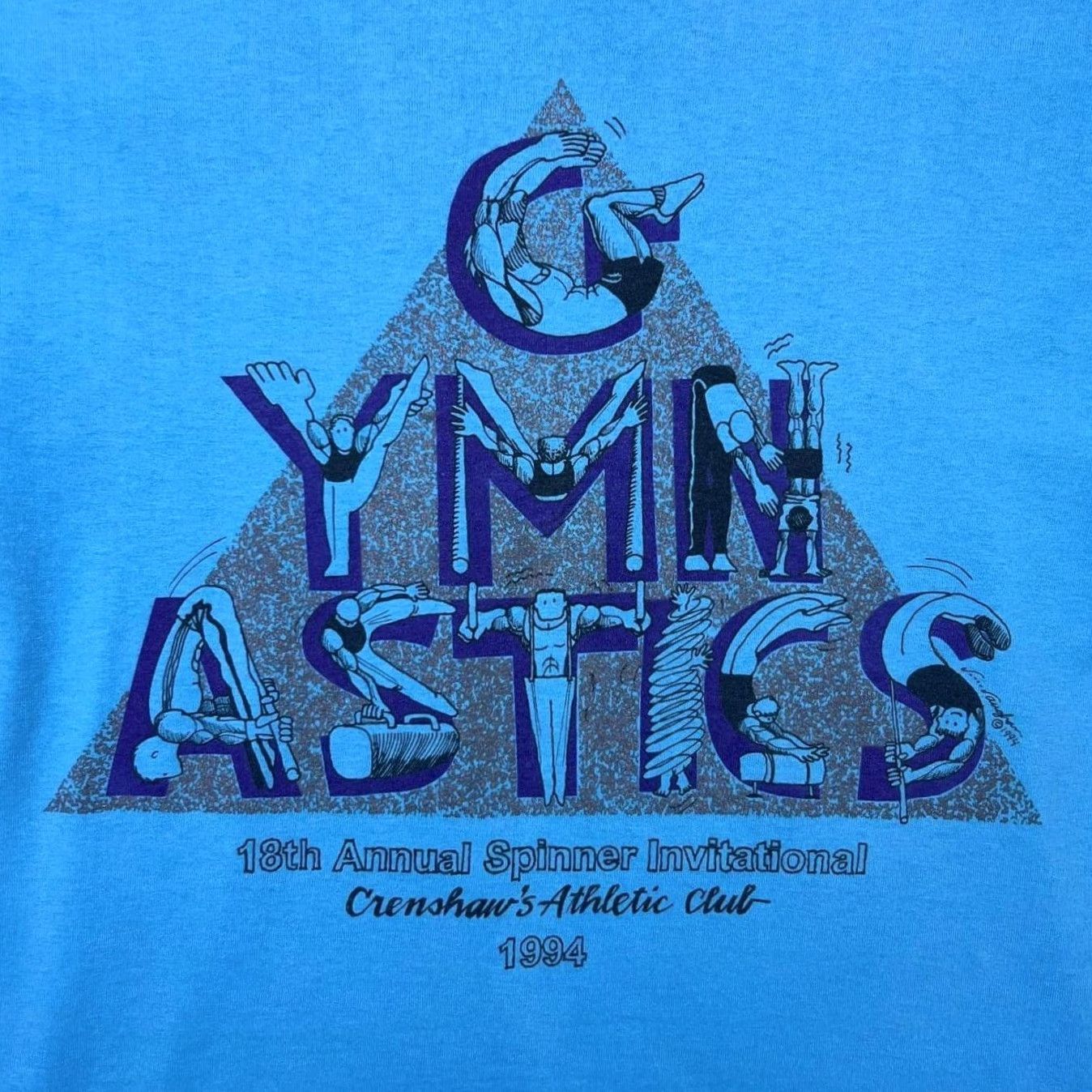 Fruit Of The Loom Vintage Crenshaw’s Athletic Club T-Shirt Blue M Medium Graphic Print 1994 United States Mens Shirts Size US M / EU 48-50 / 2 - 4 Thumbnail