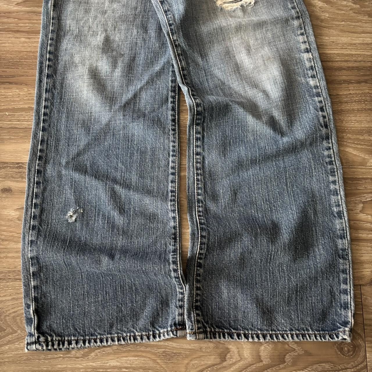 Calvin Klein Crazy Vintage Y2K/2000s Grunge Faded Calvin Klein Distressed Bootcut Denim Jeans! 36x32 Size US 36 / EU 52 - 6 Thumbnail
