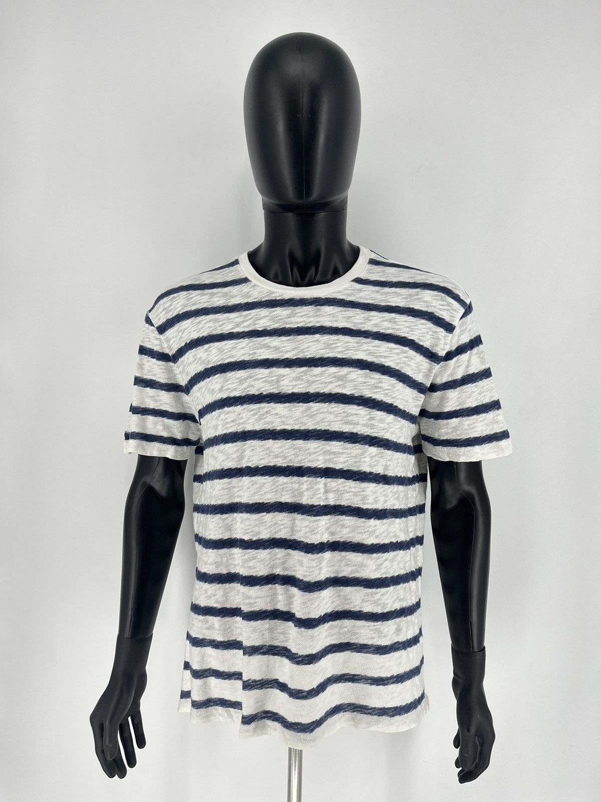 Other Vintage Y2K Allsaints Striped T-shirt luxury Sportswear SzXL Size US XL / EU 56 / 4 - 2 Thumbnail