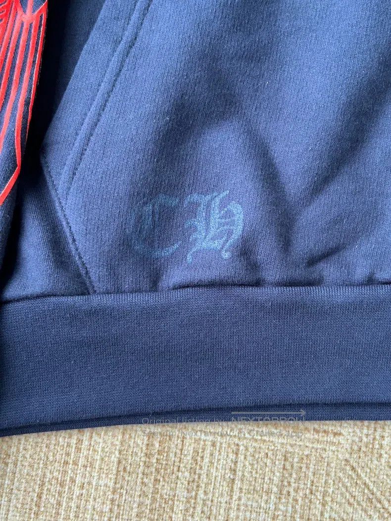 Chrome Hearts CHROME HEARTS Size M Red horseshoe print navy blue hoodie Size US M / EU 48-50 / 2 - 4 Thumbnail