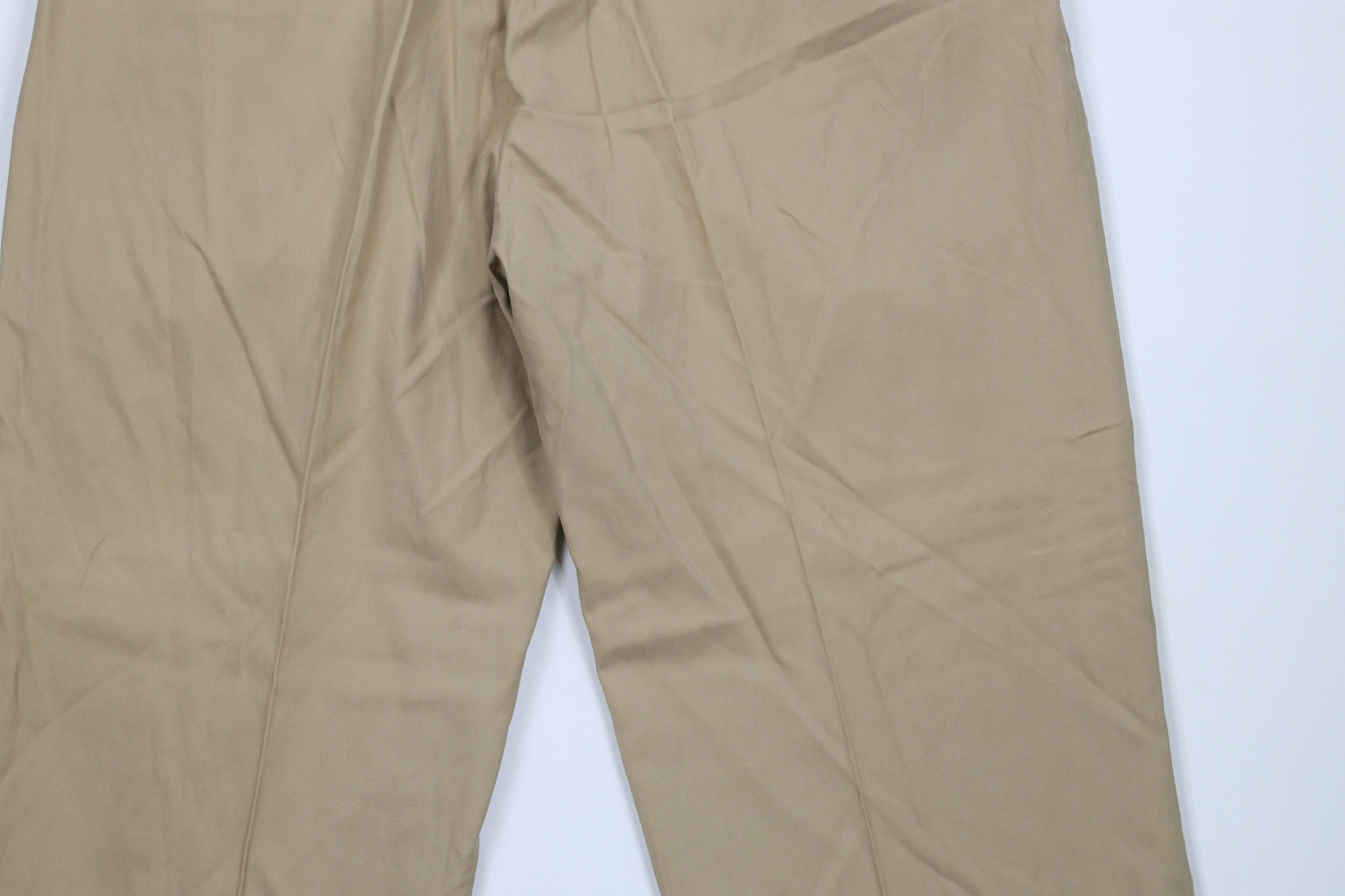 Ralph Lauren × Vintage Vintage 90s Ralph Lauren Blend Wide Leg Chino Pants Beige Size US 38 / EU 54 - 9 Thumbnail