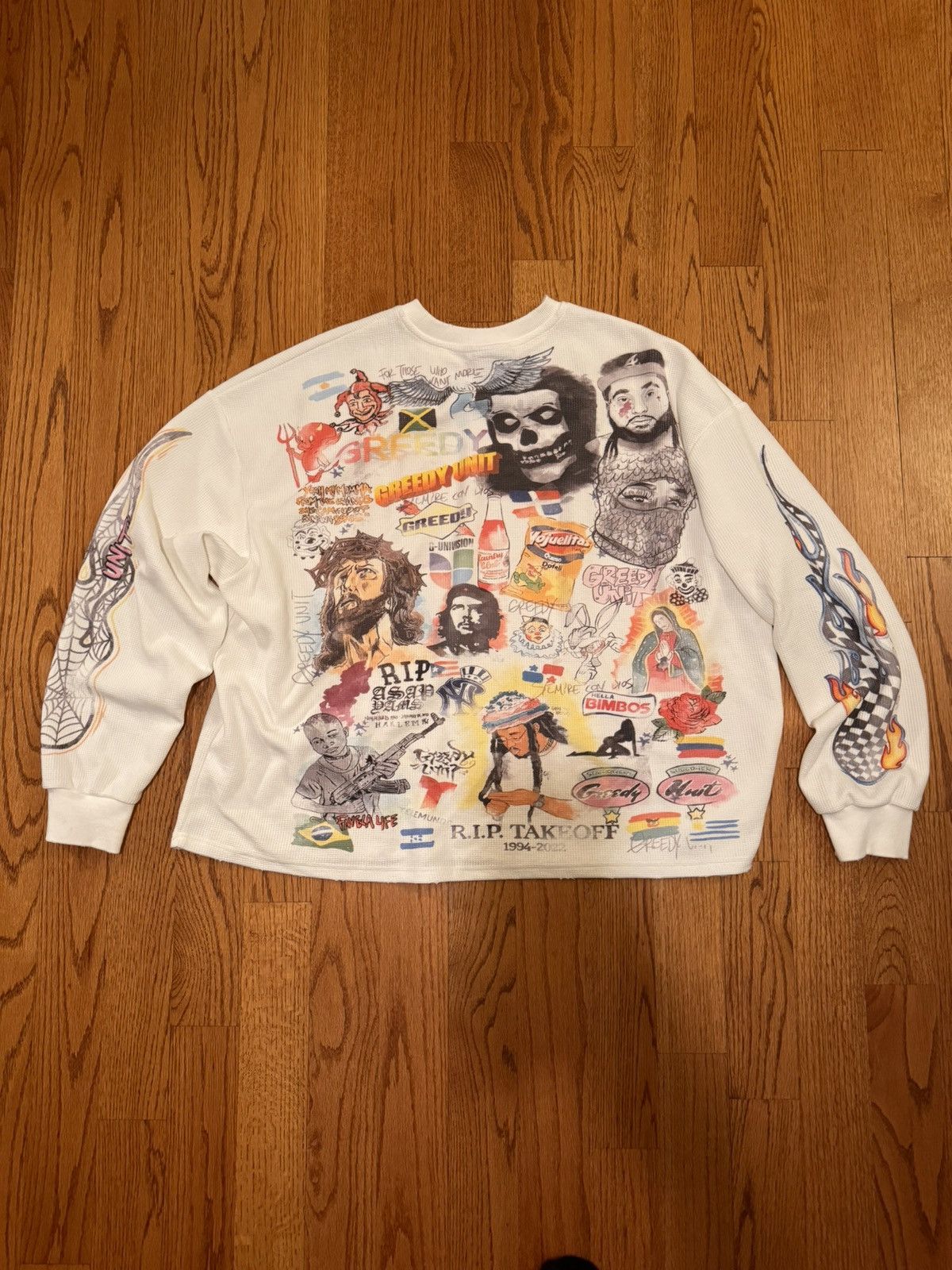 Other ***RARE GREEDY UNIT ALL OVER PRINT WAFFLE SHIRT Size US XXL / EU 58 / 5 - 2 Thumbnail
