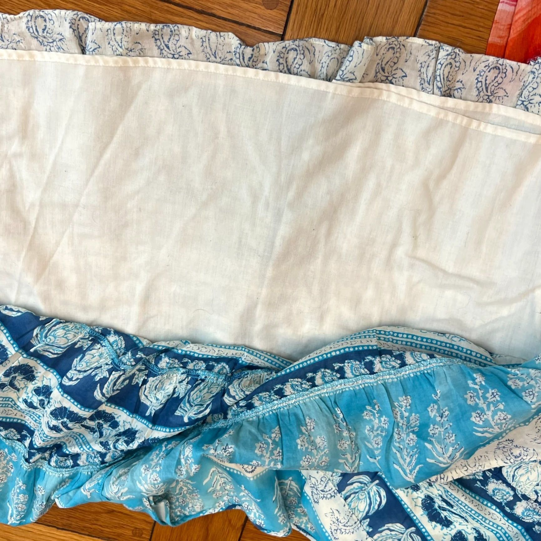 Chaps Chaps Denim Pleated Floral Lined Midi Skirt Womens Size 16 Blue Size 38" / US 16 / IT 52 - 6 Thumbnail