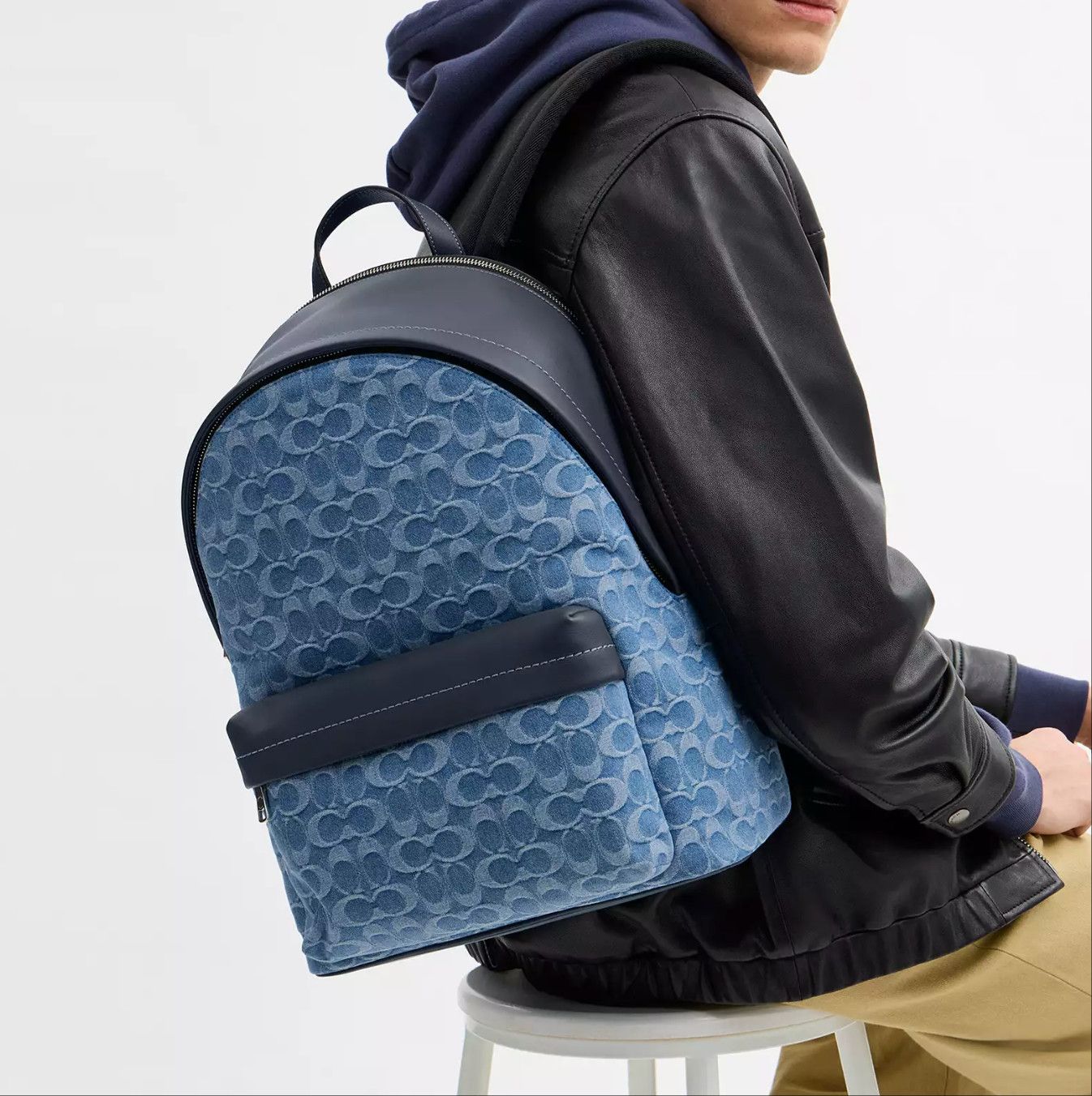 Coach Taylor Backpack In Signature Denim CDF23 Size ONE SIZE - 8 Thumbnail