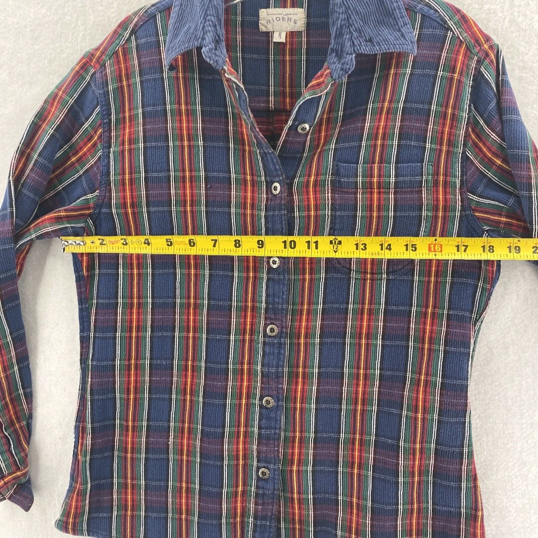 Lee Lee Shirt Womens Small Blue Purple Plaid Western Flannel Long Sleeve Shirt Size S / US 4 / IT 40 - 2 Thumbnail