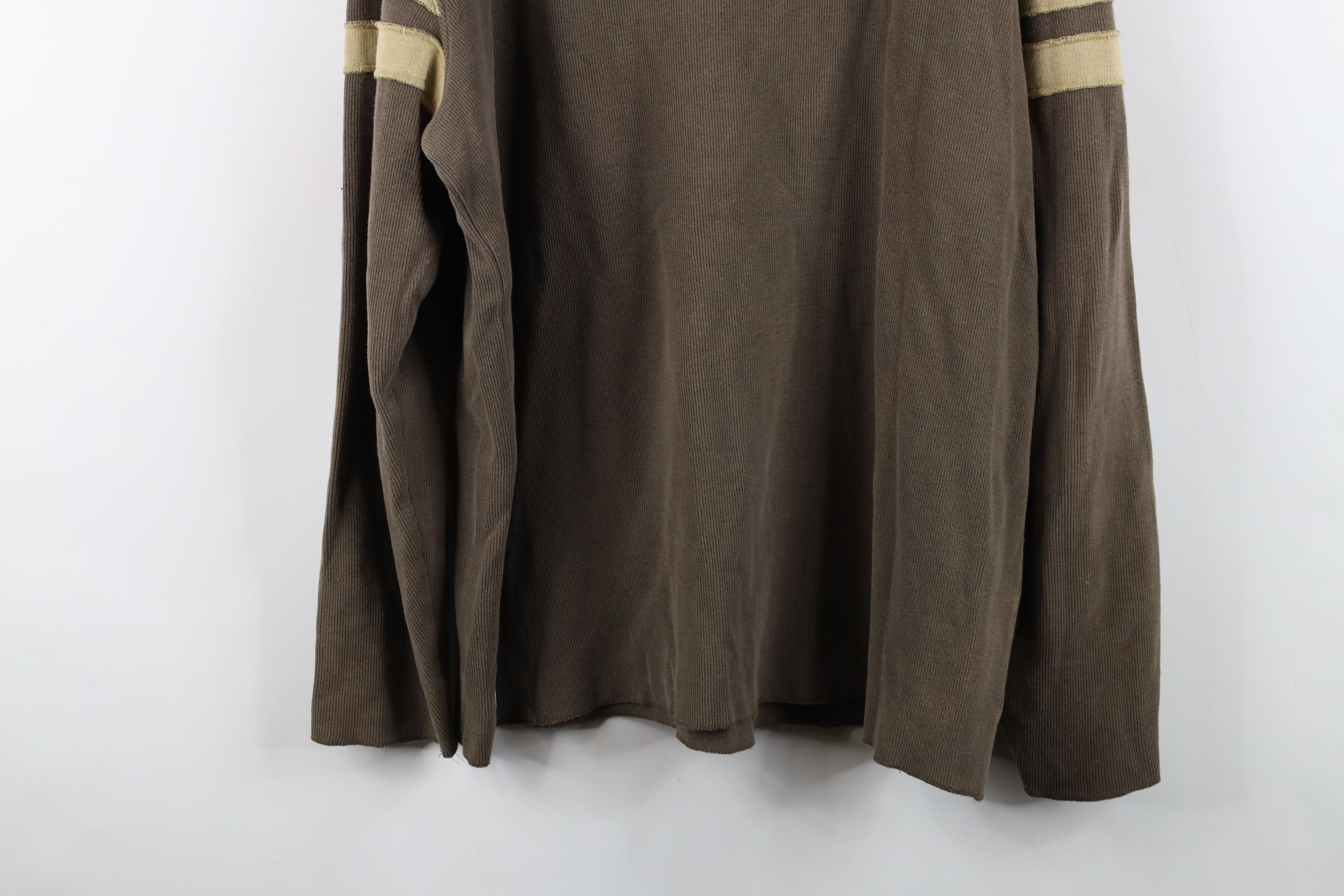 Vintage Vintage 90s Streetwear Block Ribbed Knit Long Sleeve T-Shirt Size US XXL / EU 58 / 5 - 14 Thumbnail
