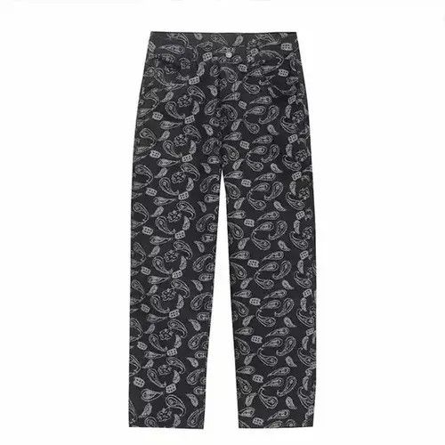 Japanese Brand × Vintage Print Cashew Flower Straight Jeans Size US 32 / EU 48 - 1 Thumbnail