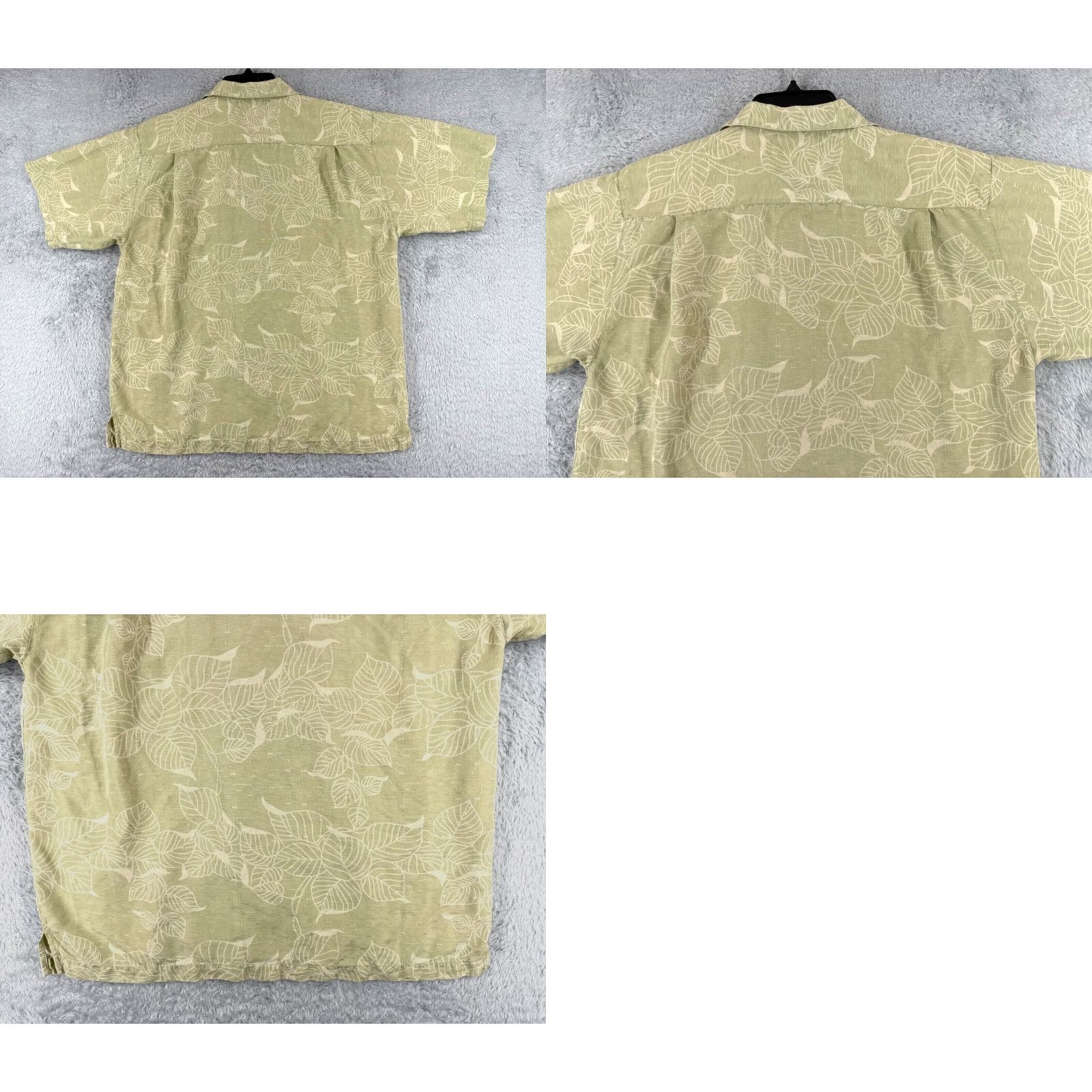 Tommy Bahama Tommy Bahama Shirt Men Medium Green Floral Leaf Pattern 100% Silk Hawaiian Beach Size US M / EU 48-50 / 2 - 10 Thumbnail