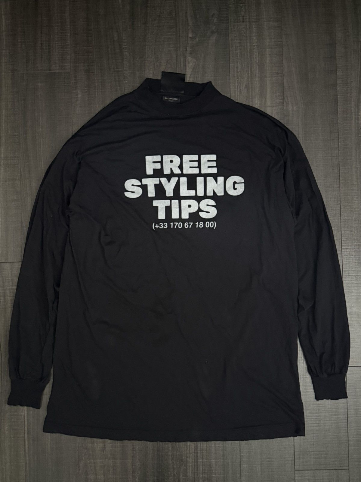 Balenciaga Balenciaga Free Styling Tips long sleeve t-shirt Size US S / EU 44-46 / 1 - 1 Thumbnail