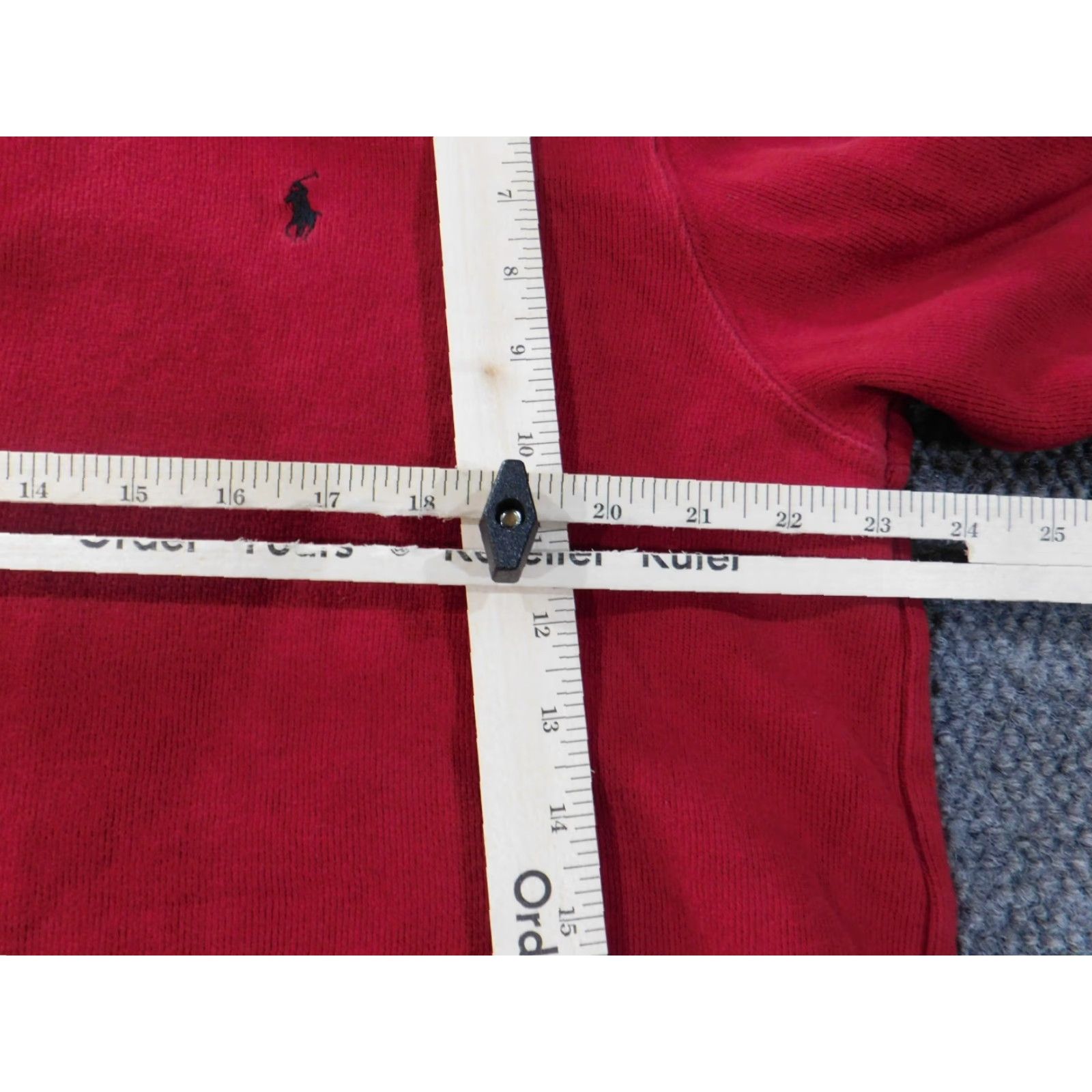 Polo Ralph Lauren Polo Ralph Lauren Sweater Pullover Mock Neck 1/4 Zip Red L Mens Vintage 90s Preppy Regular Knit Cotton chunky-knit Size US L / EU 52-54 / 3 - 4 Thumbnail