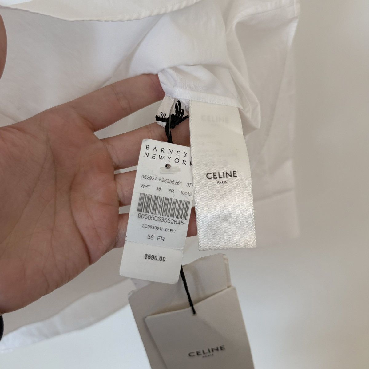 Celine Brand New Celine Paris Jed Button Down Oxford Dress Shirt Size US S / EU 44-46 / 1 - 9 Thumbnail