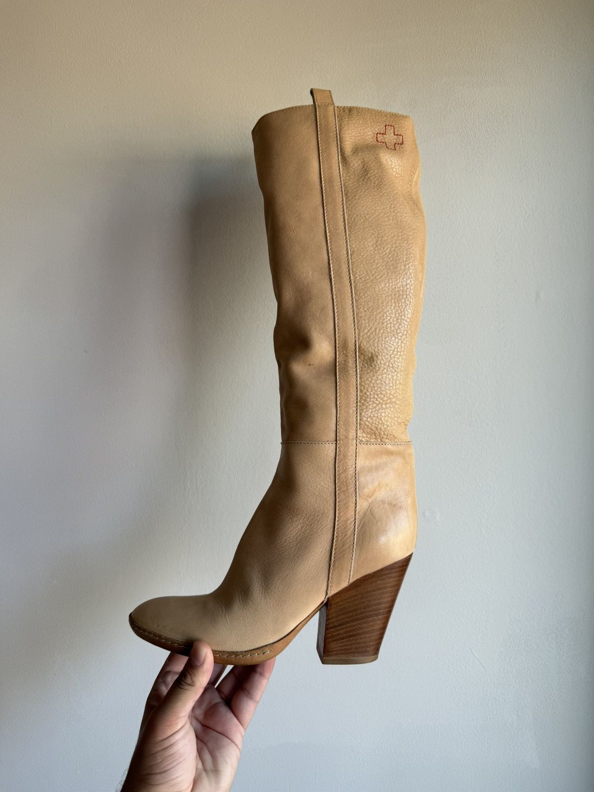 A.F. Vandevorst Rare A.F. Vandevorst tan/nude leather heeled boots sz 37 Size US 7 / IT 37 - 10 Thumbnail