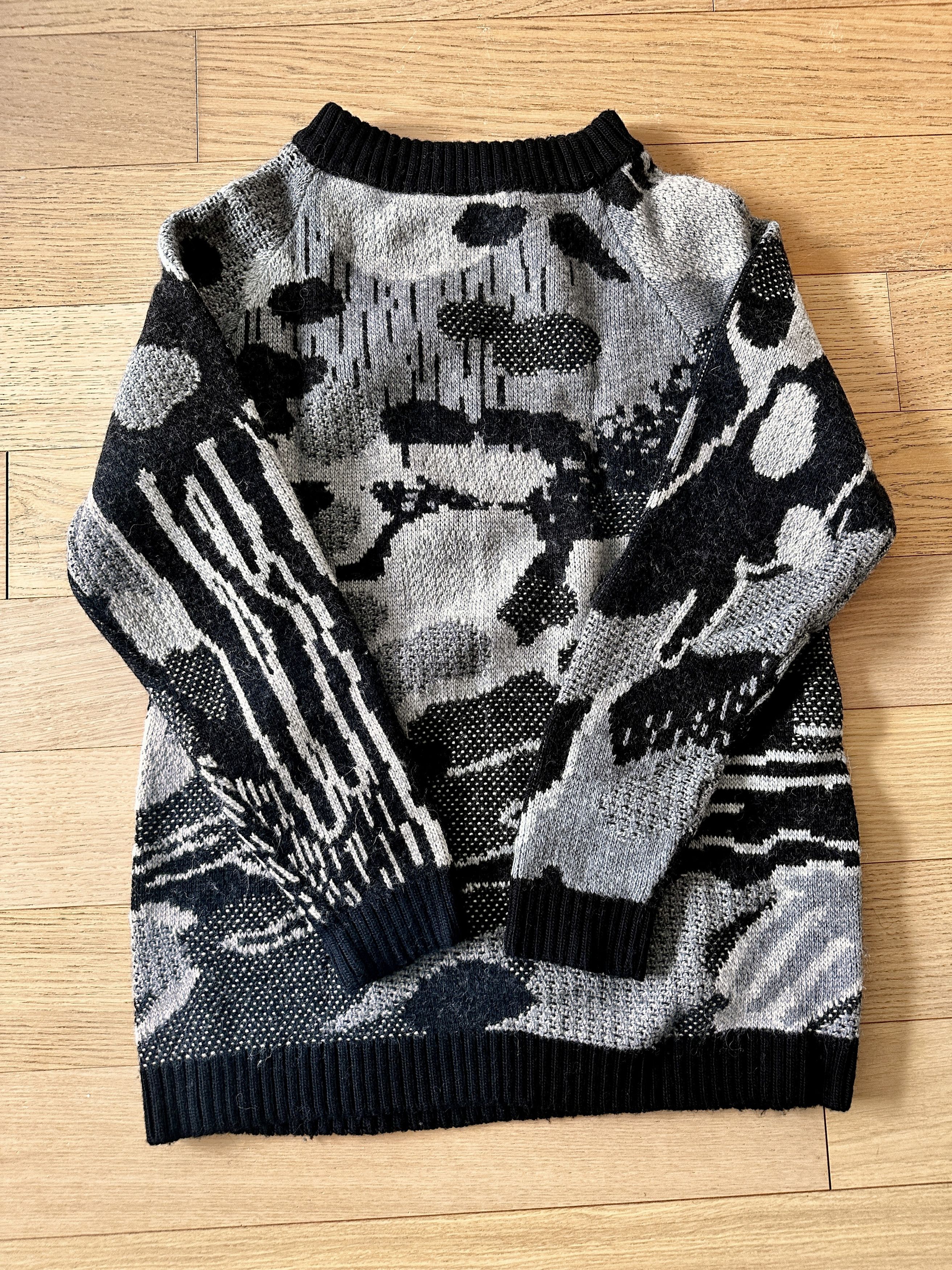 11 By Boris Bidjan Saberi Wool & Alpaca Blend Jacquard Sweater Size US L / EU 52-54 / 3 - 7 Thumbnail