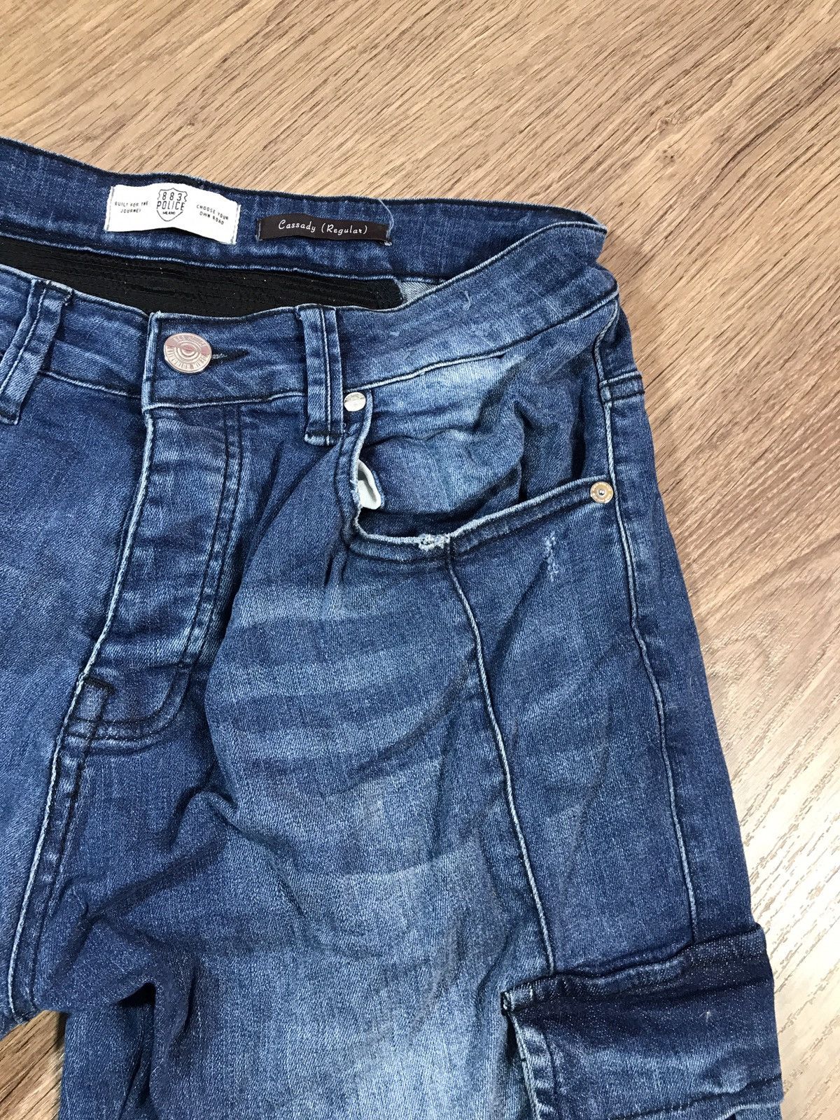 Vintage Vintage Police 883 Denim Biker Pants Jeans Size US 34 / EU 50 - 7 Thumbnail