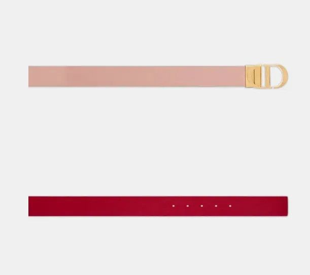 Dior o1w1db11024 Size: 80 / Montaigne Reversible Belt Red Beige Size ONE SIZE - 3 Thumbnail